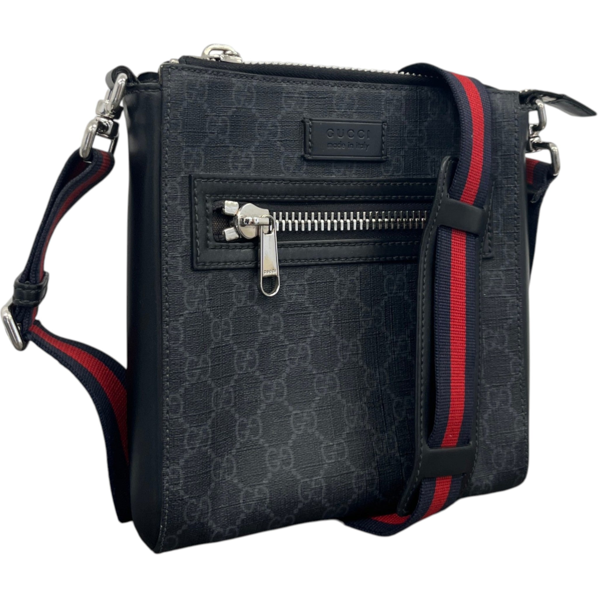 Men's Gg Supreme Messenger Bag Black