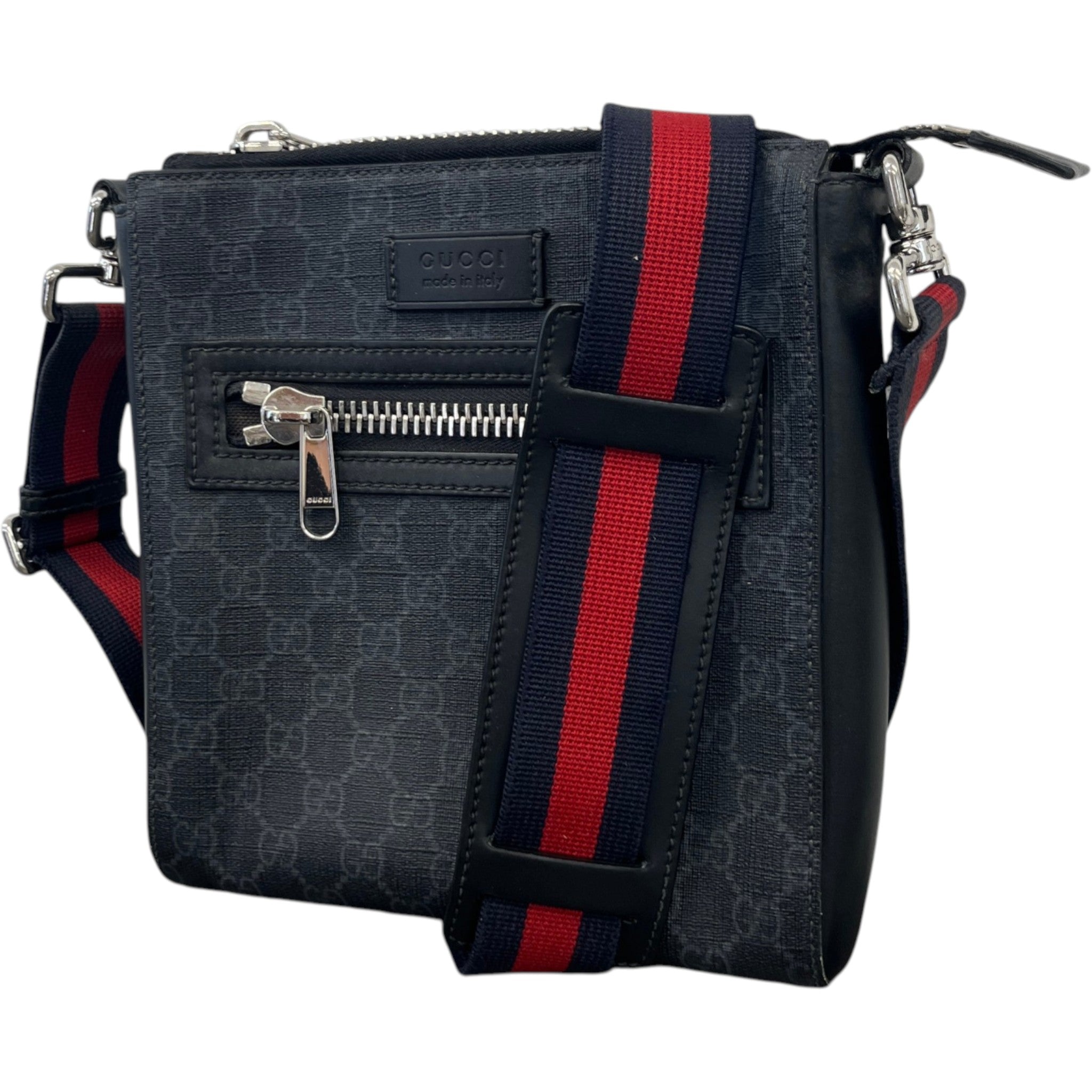 Men's Gg Supreme Messenger Bag Black