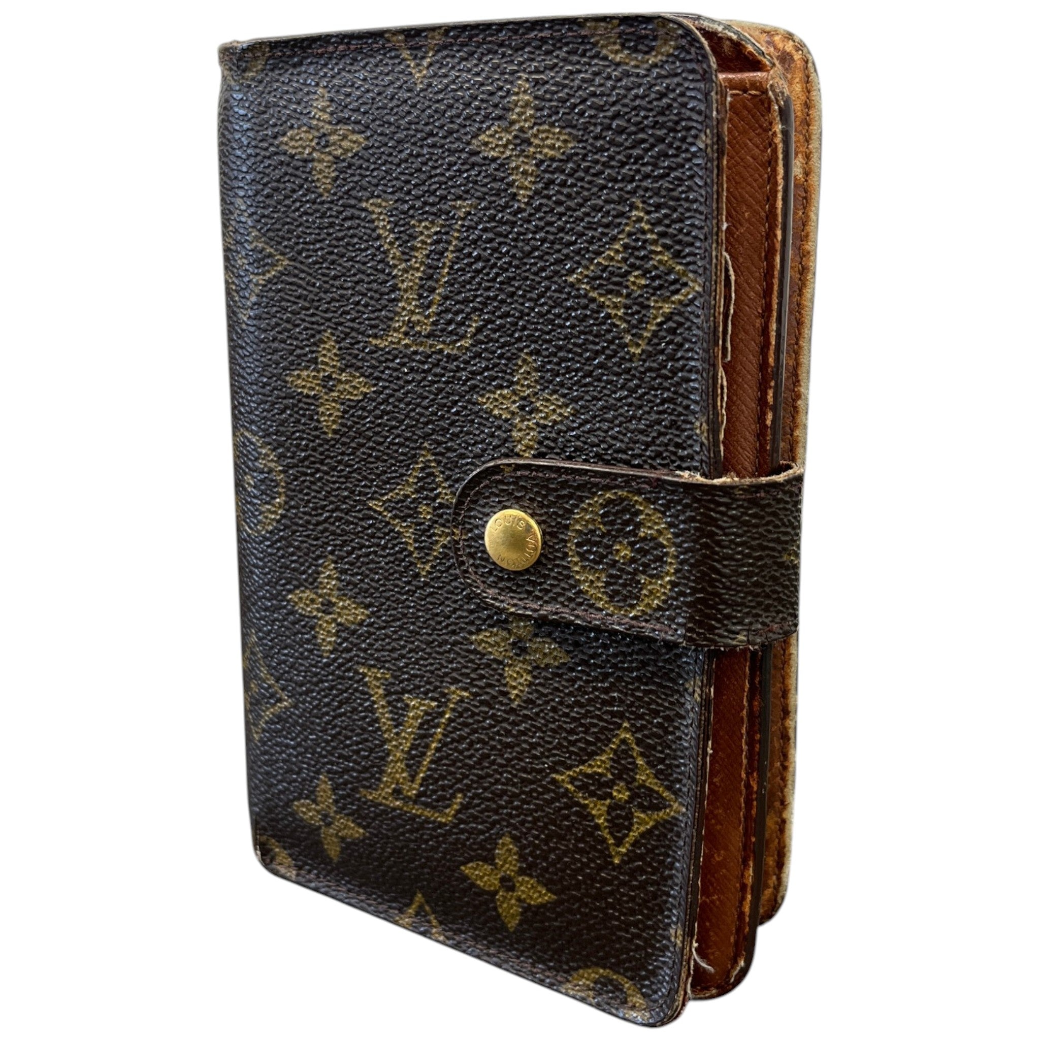 Women's Monogram French Kisslock Wallet Brown