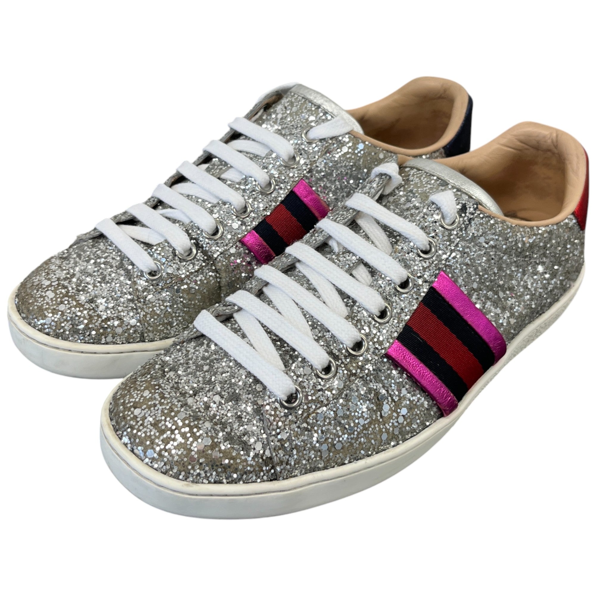 Women's Ace Web Low Trainers Silver Size EU 37 / UK 4
