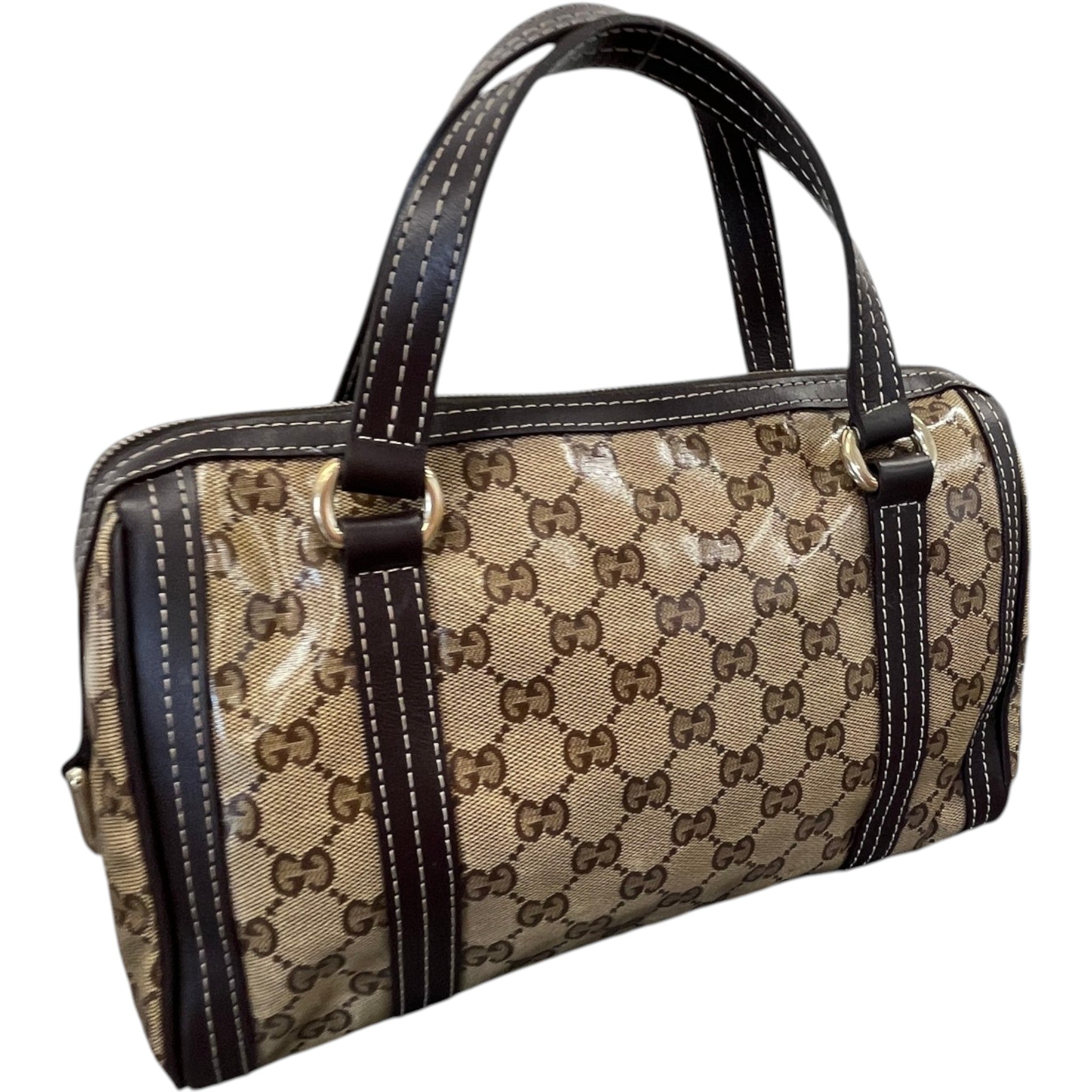 Women's Crystal Duchessa Boston Bag Beige