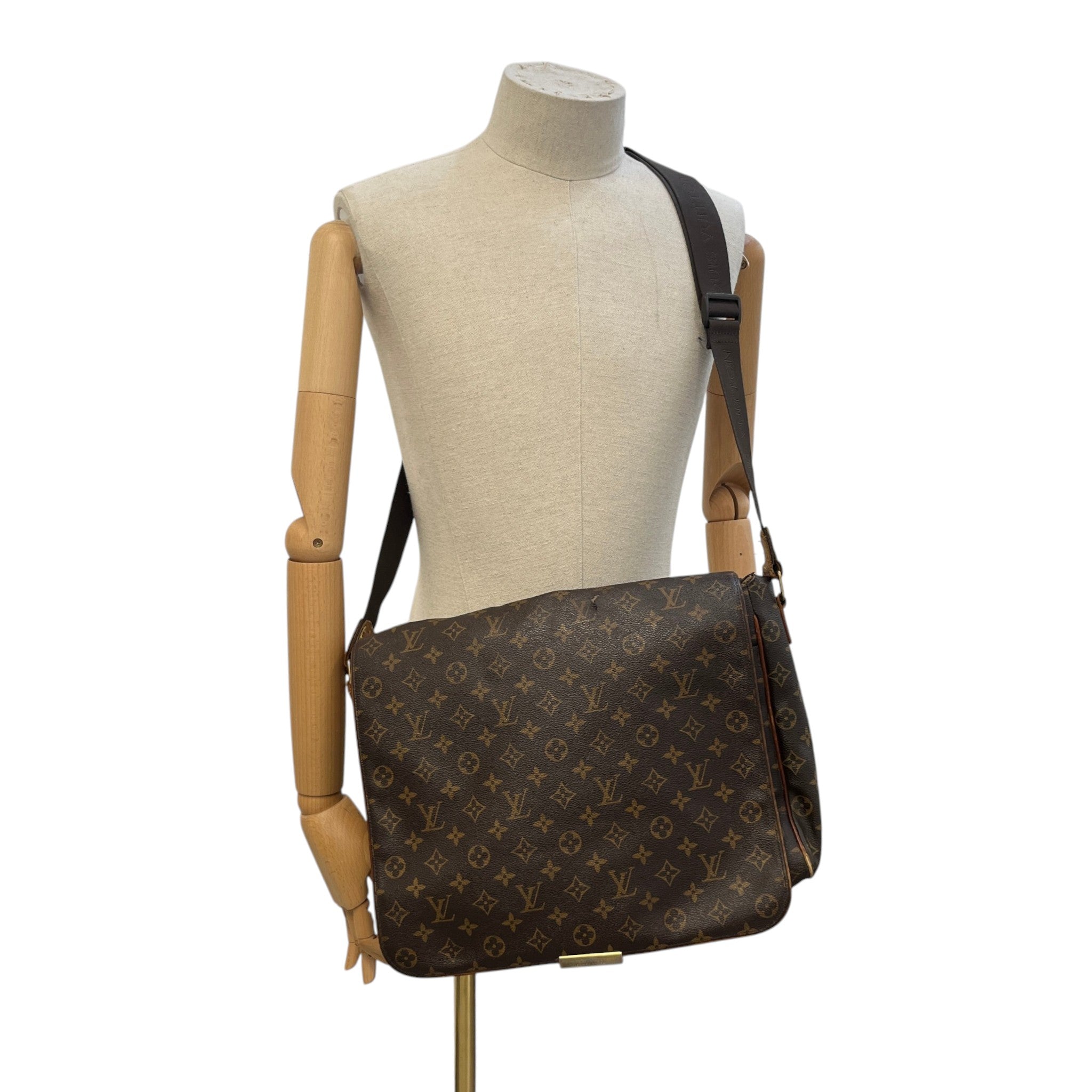 Men's Monogram Abbesses Messenger Bag Brown
