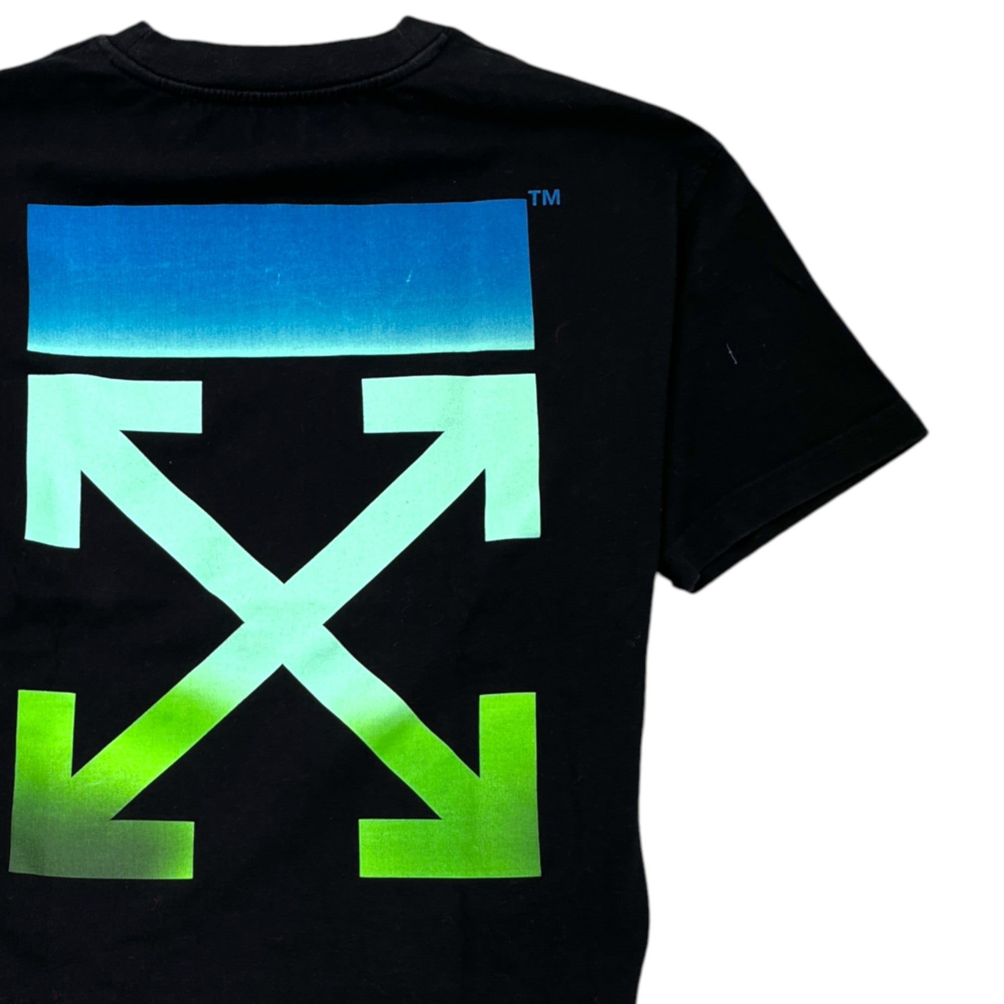 Men's Arrow Logo Print T-Shirt Black Size S