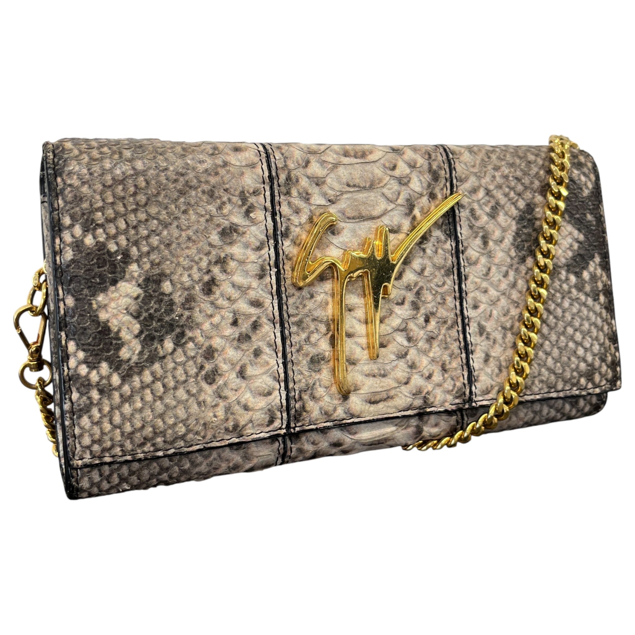 Women's Cleopatra Snake Embossed Handbag Beige