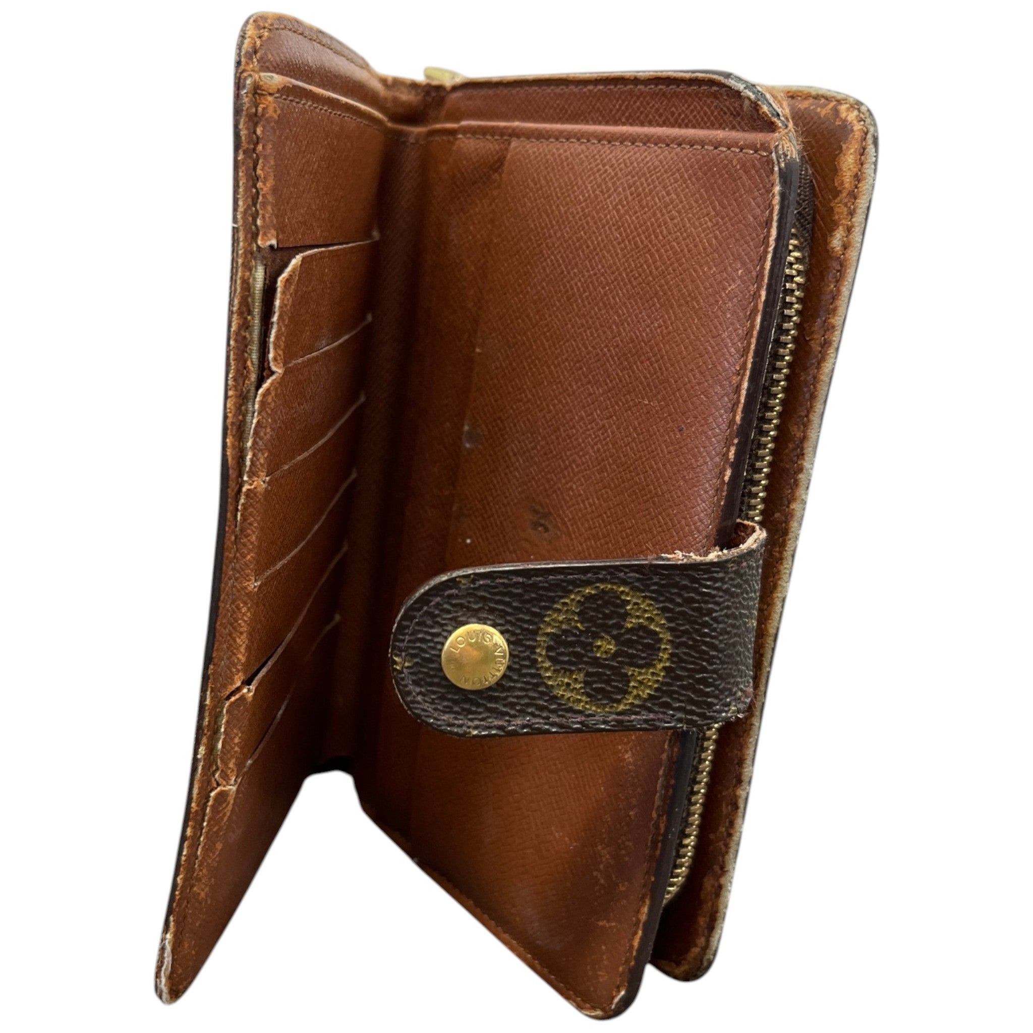 Women's Monogram French Kisslock Wallet Brown