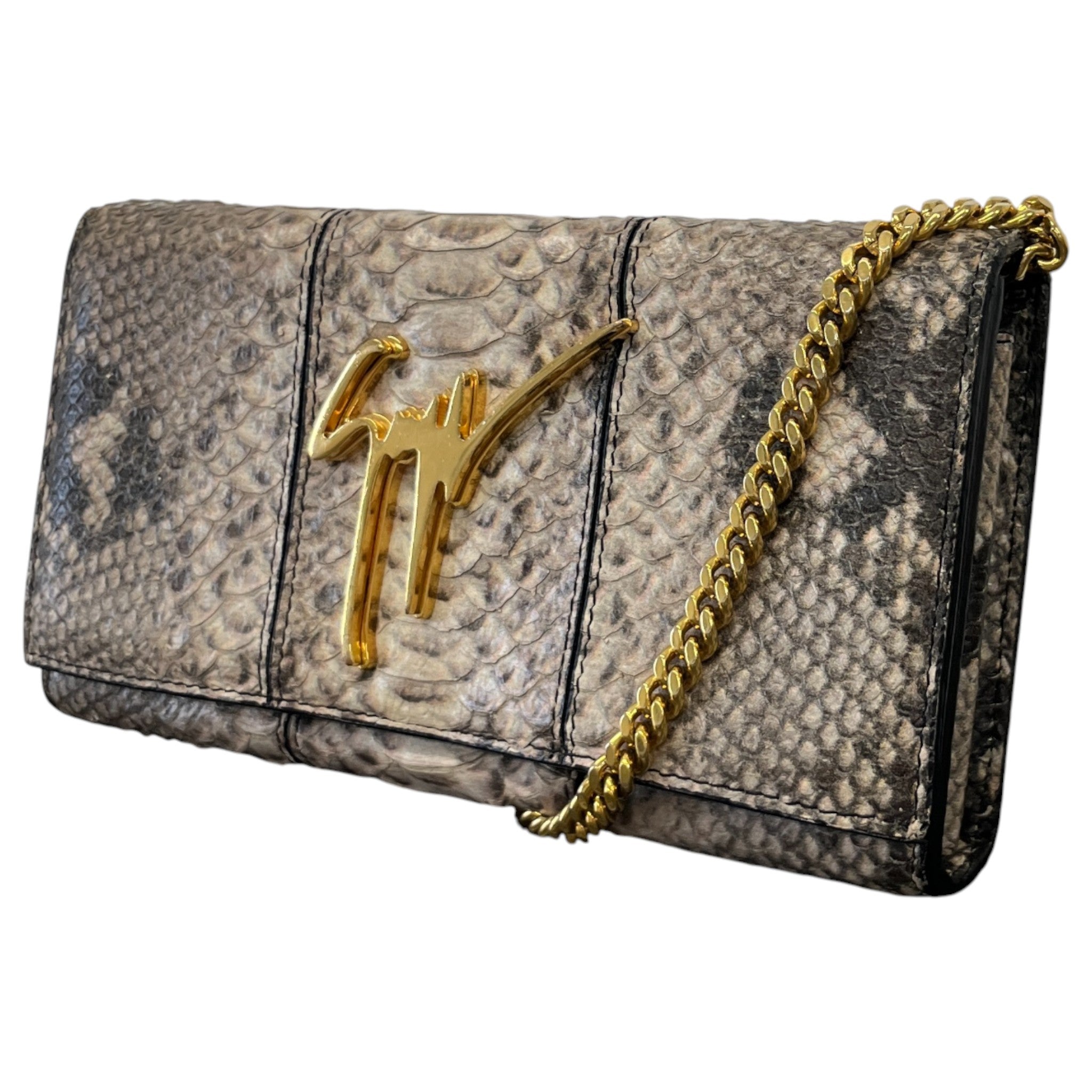 Women's Cleopatra Snake Embossed Handbag Beige