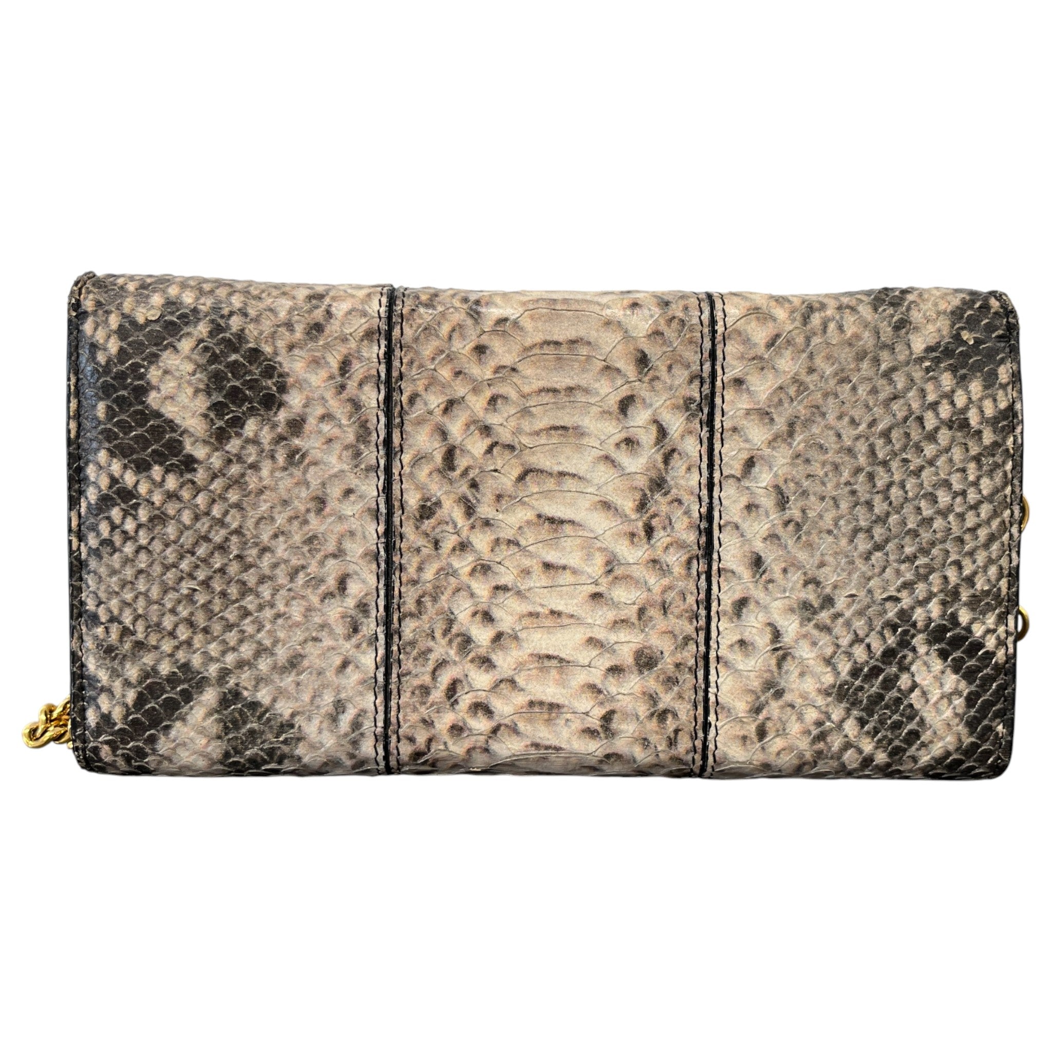 Women's Cleopatra Snake Embossed Handbag Beige