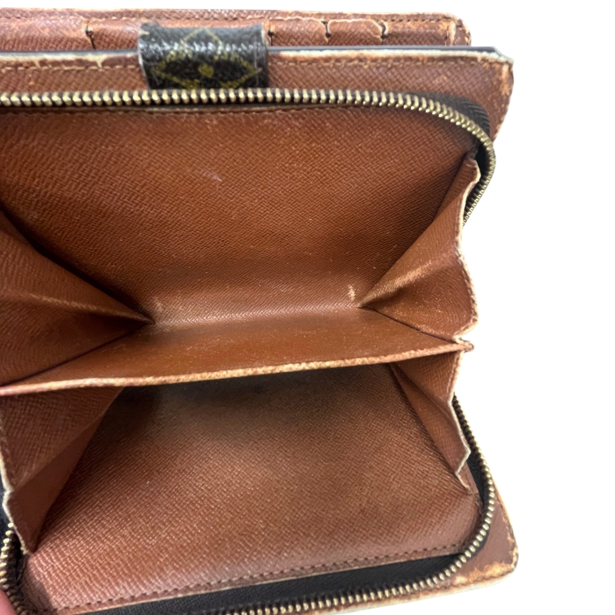 Women's Monogram French Kisslock Wallet Brown