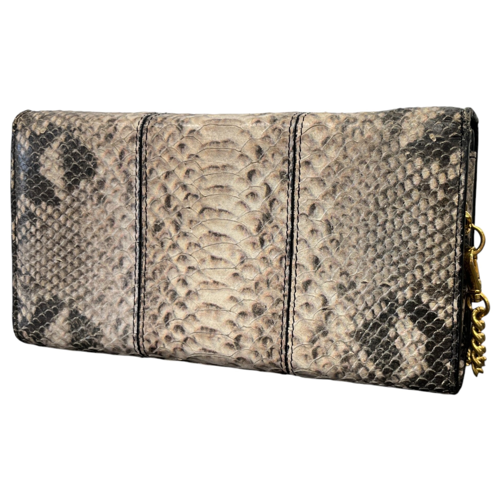 Women's Cleopatra Snake Embossed Handbag Beige