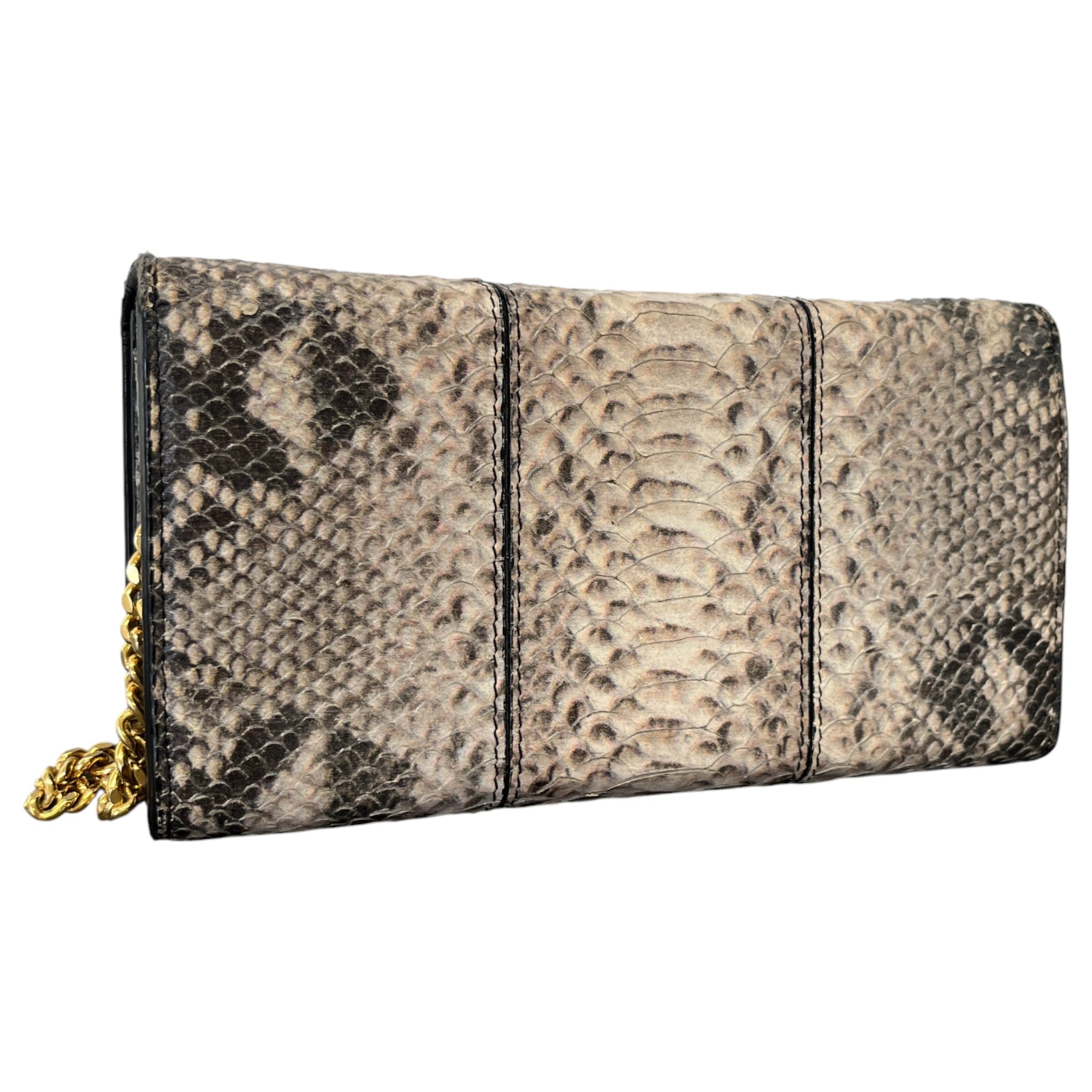 Women's Cleopatra Snake Embossed Handbag Beige