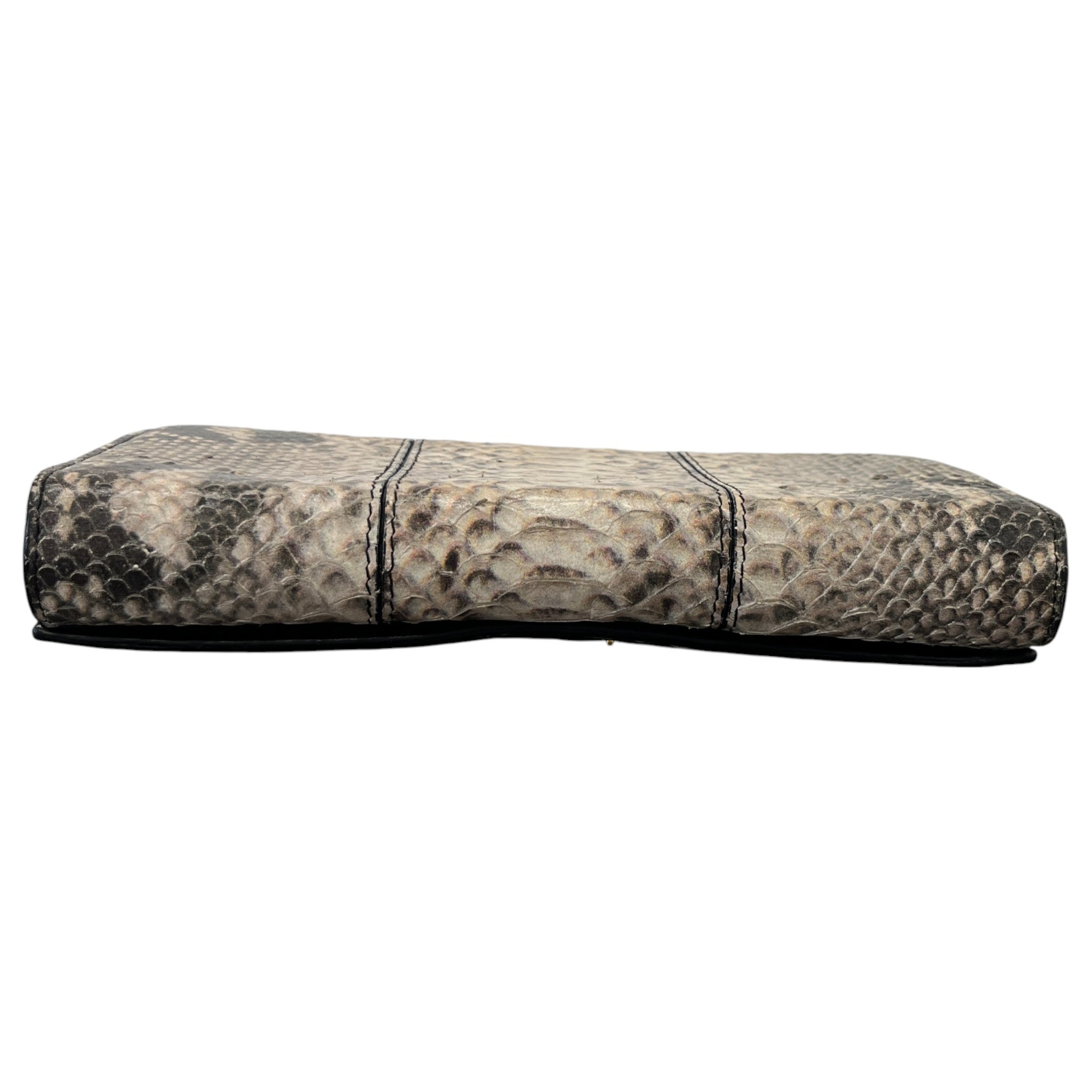 Women's Cleopatra Snake Embossed Handbag Beige