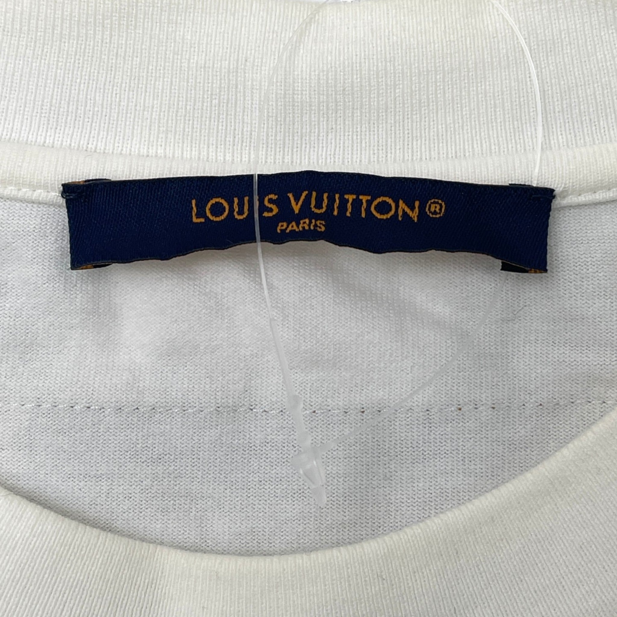 Men's Embossed Lv T-Shirt White Size M