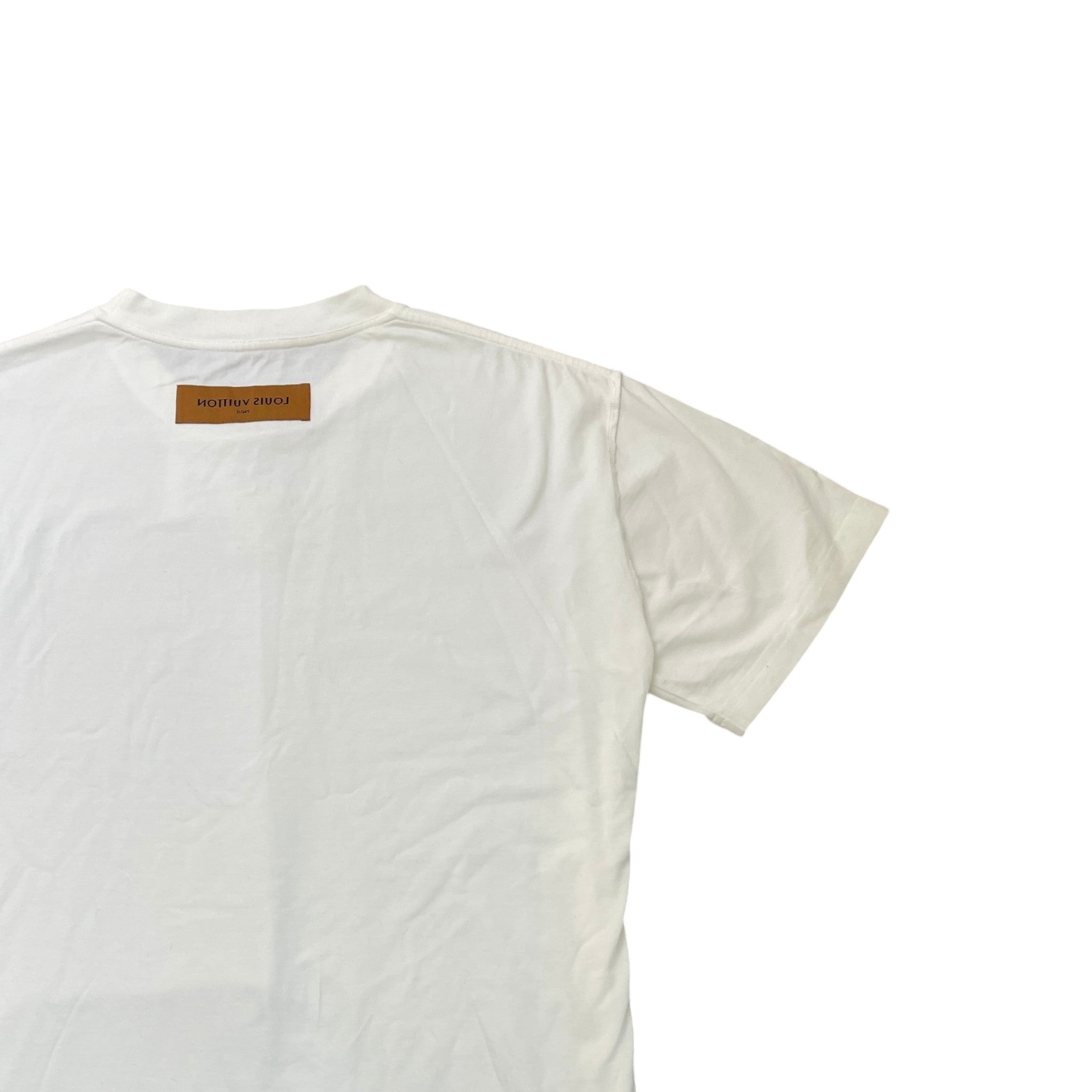 Men's Embossed Lv T-Shirt White Size M
