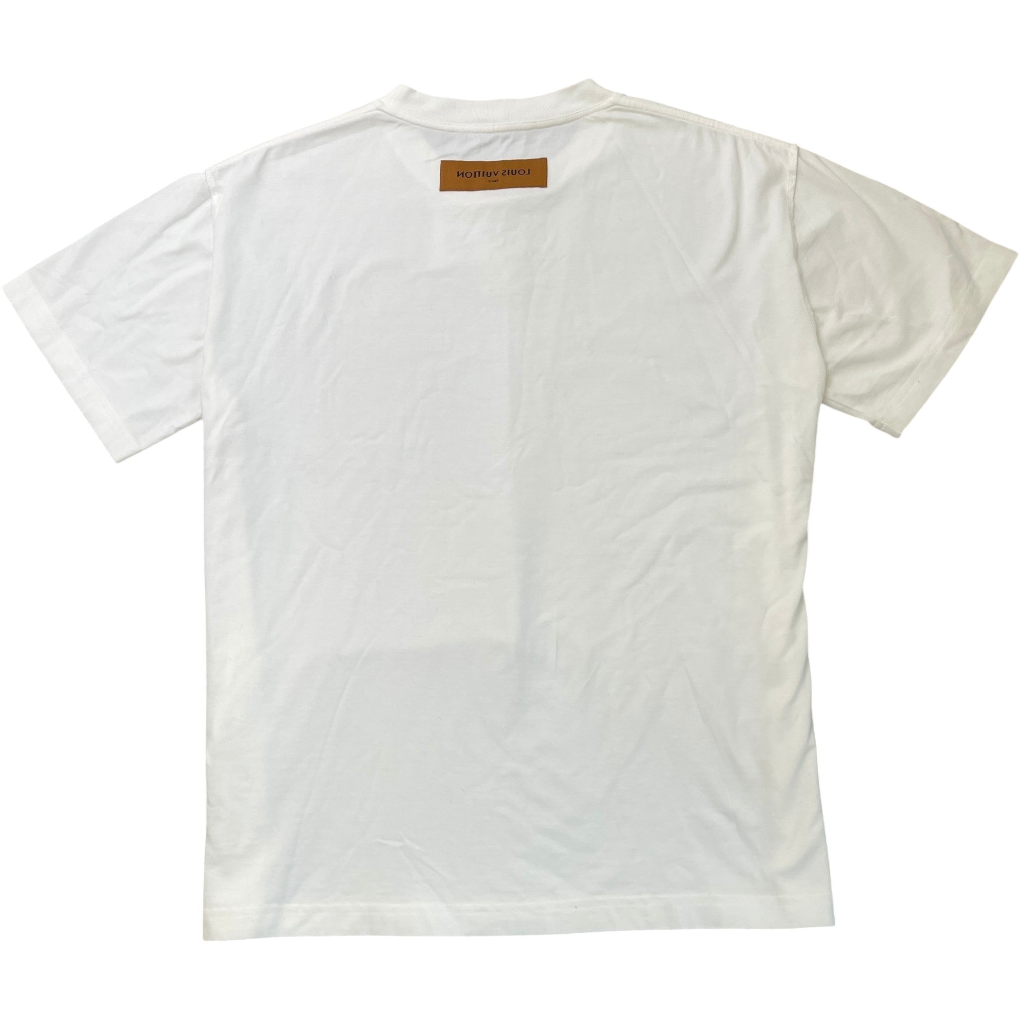 Men's Embossed Lv T-Shirt White Size M