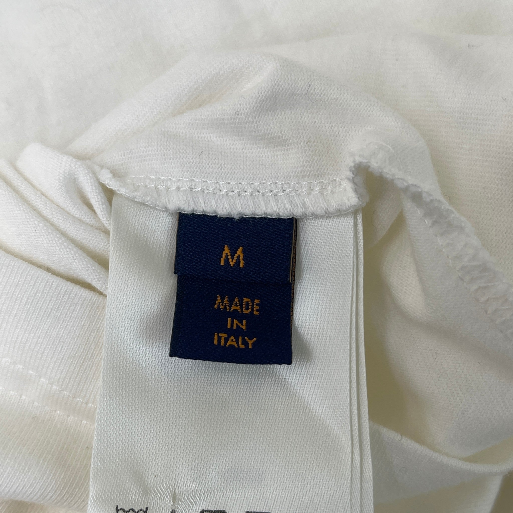 Men's Embossed Lv T-Shirt White Size M