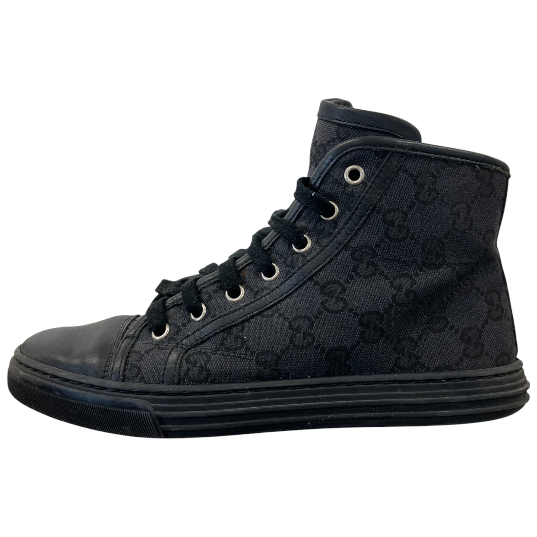 Women's Gg Monogram High Trainers Black Size EU 37 / UK 4