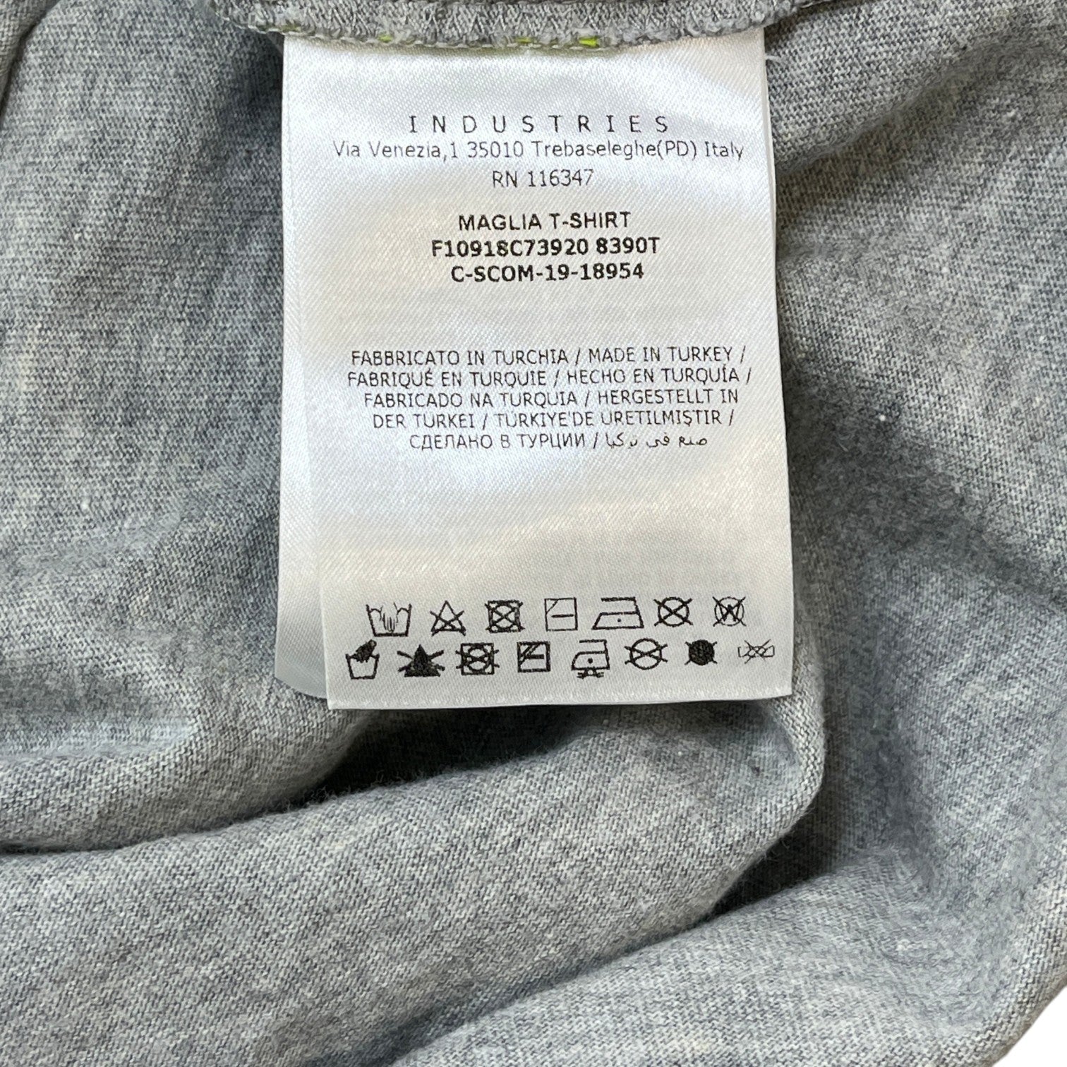 Men's Maglia T-Shirt Grey Size S