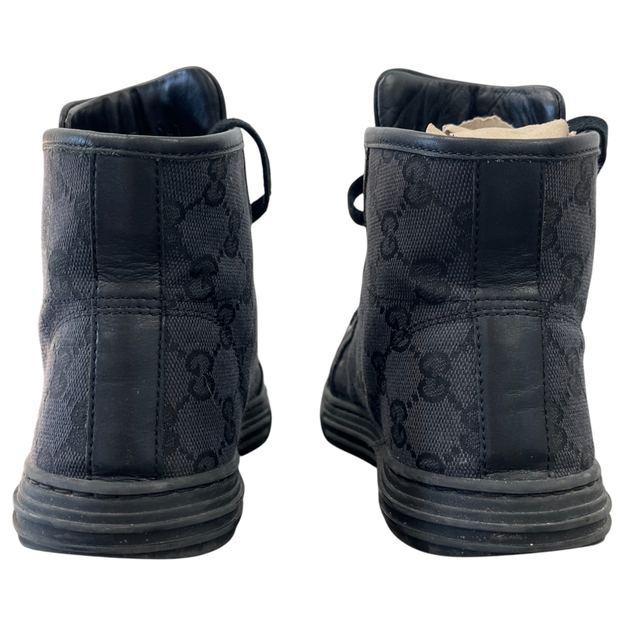 Women's Gg Monogram High Trainers Black Size EU 37 / UK 4