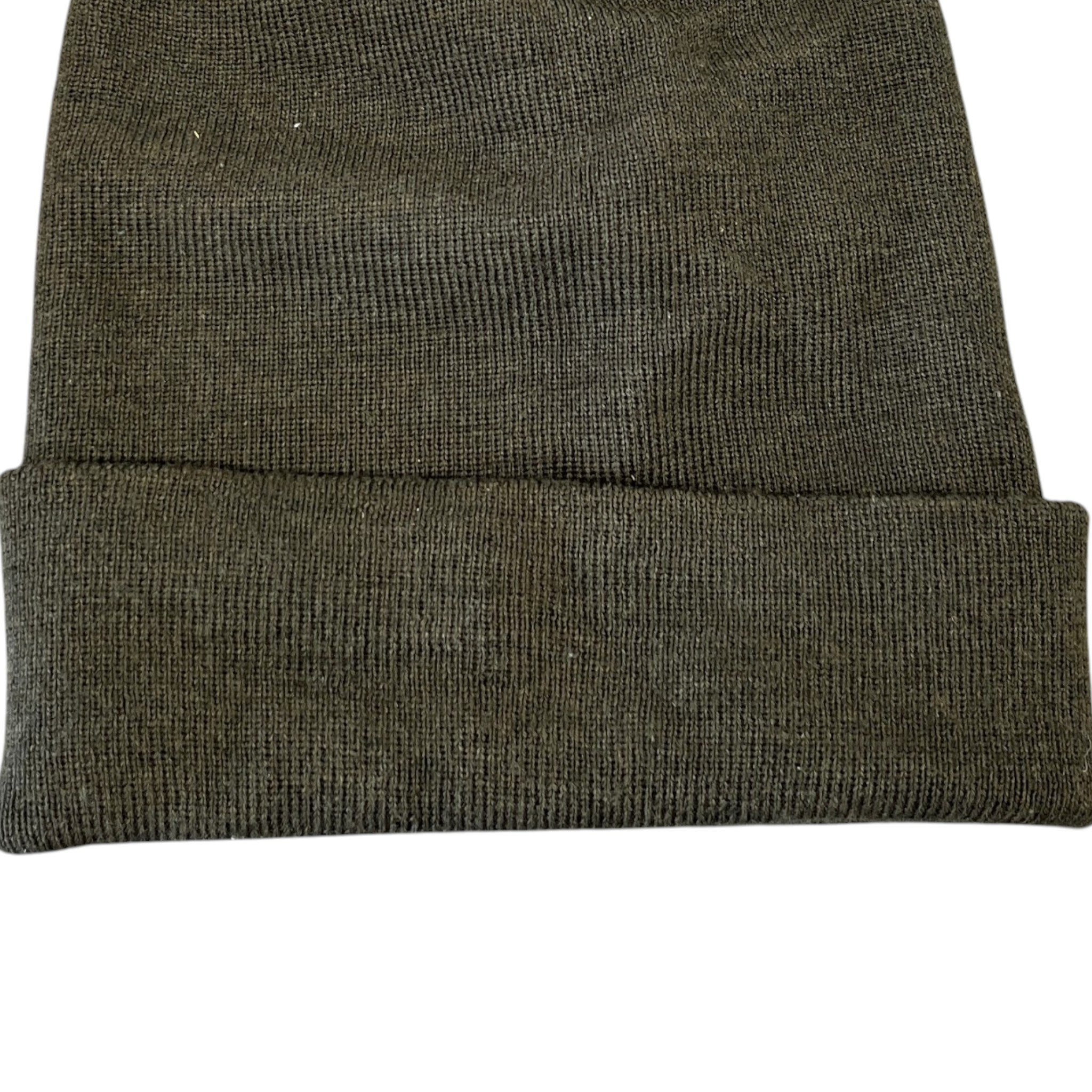 Men's Grenoble Logo Patch Beanie Hat Khaki