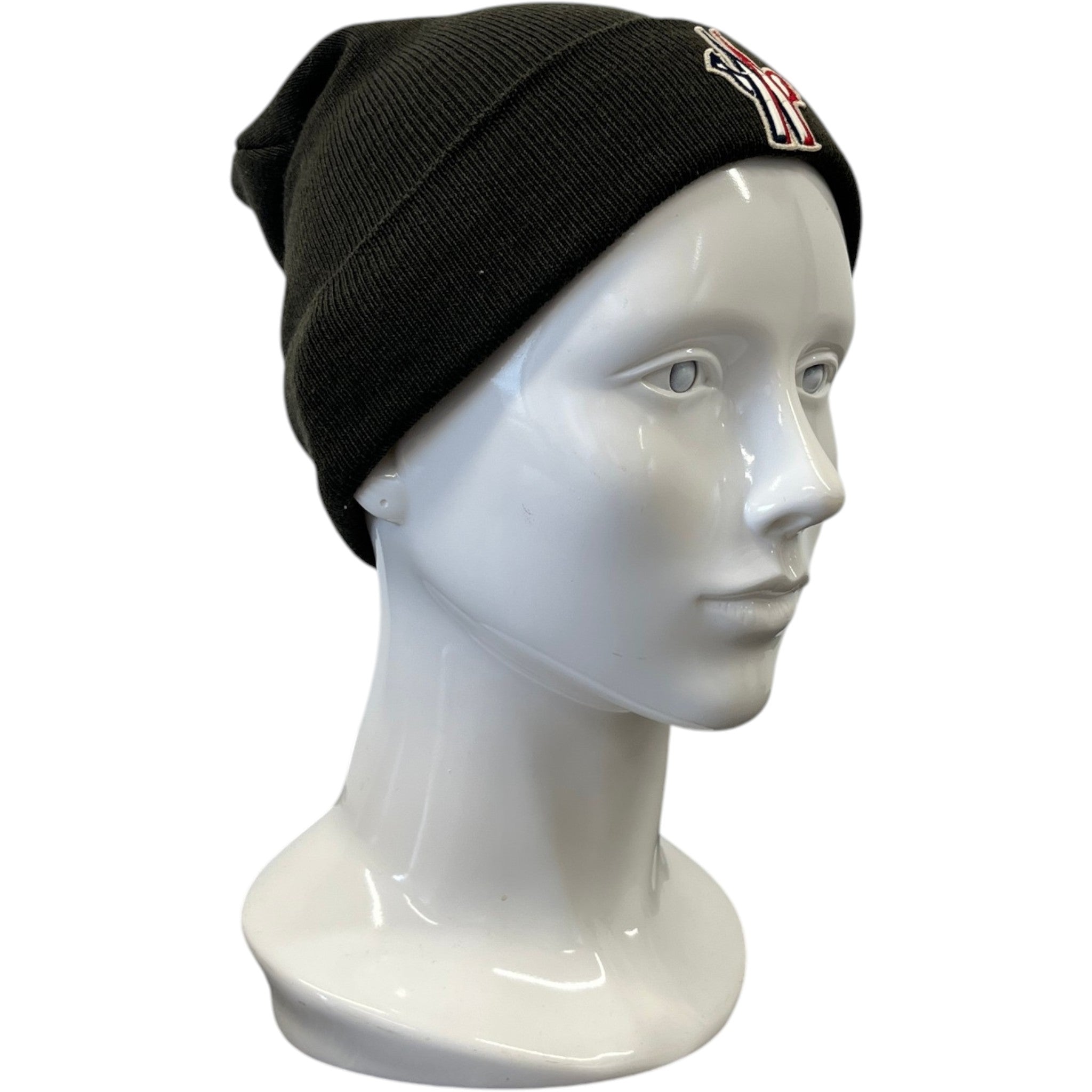 Men's Grenoble Logo Patch Beanie Hat Khaki