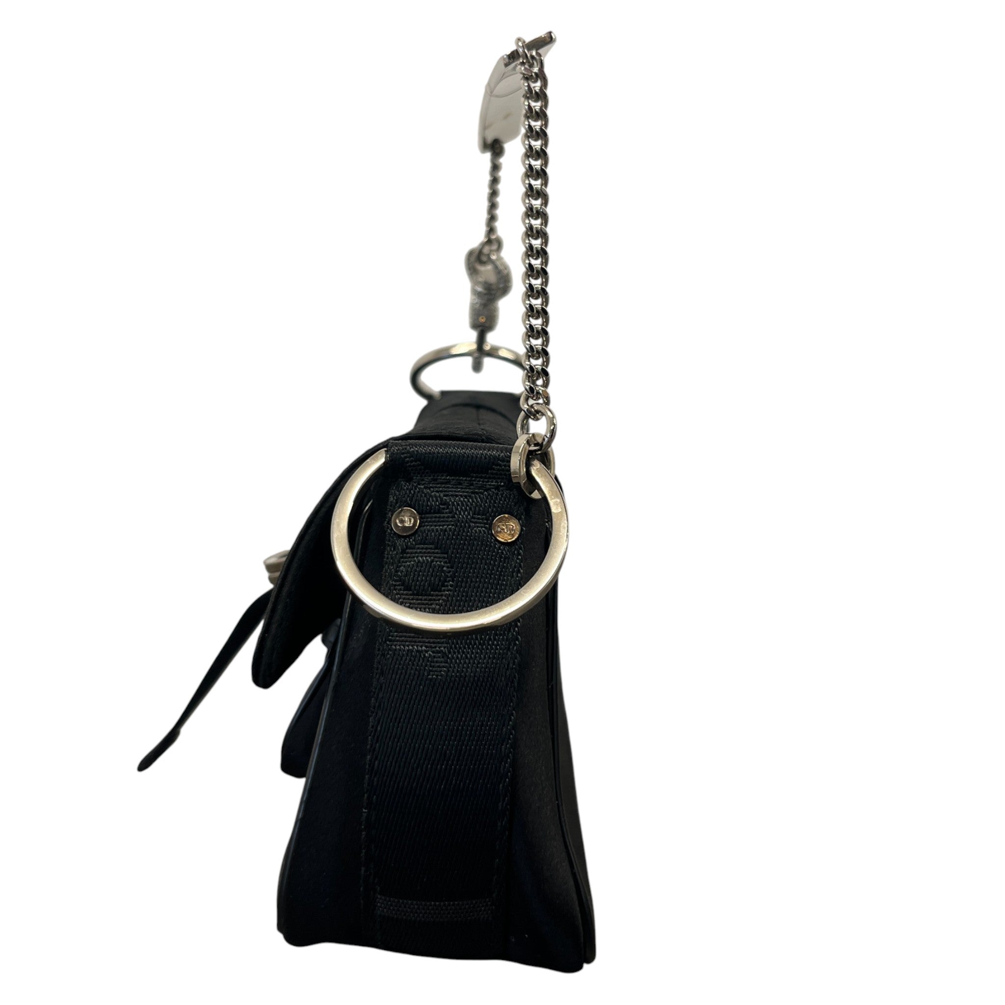 Women's Hardcore Crystal Chain Bag Black