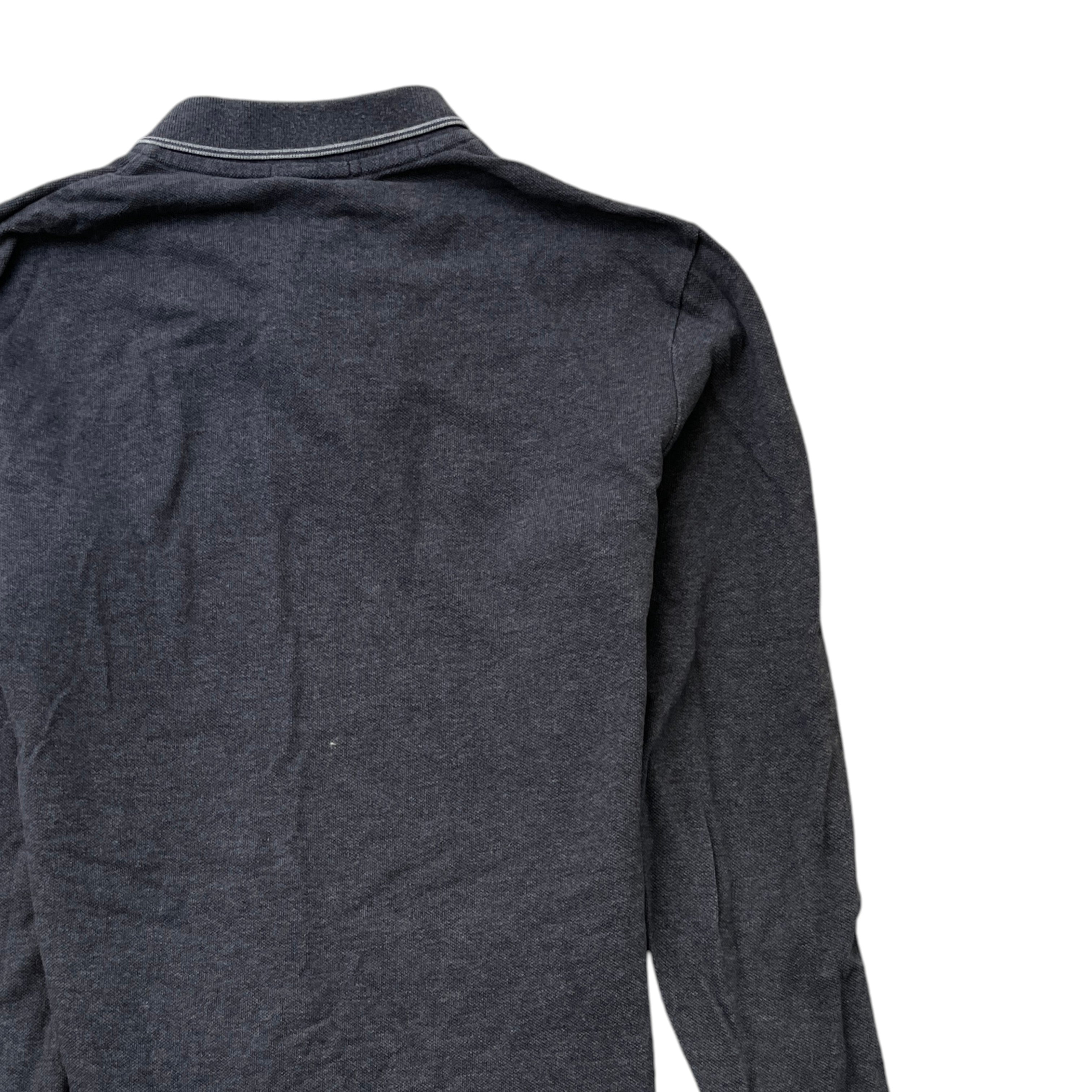 Men's Maglia Manica Lunga Polo Shirt Charcoal Size S