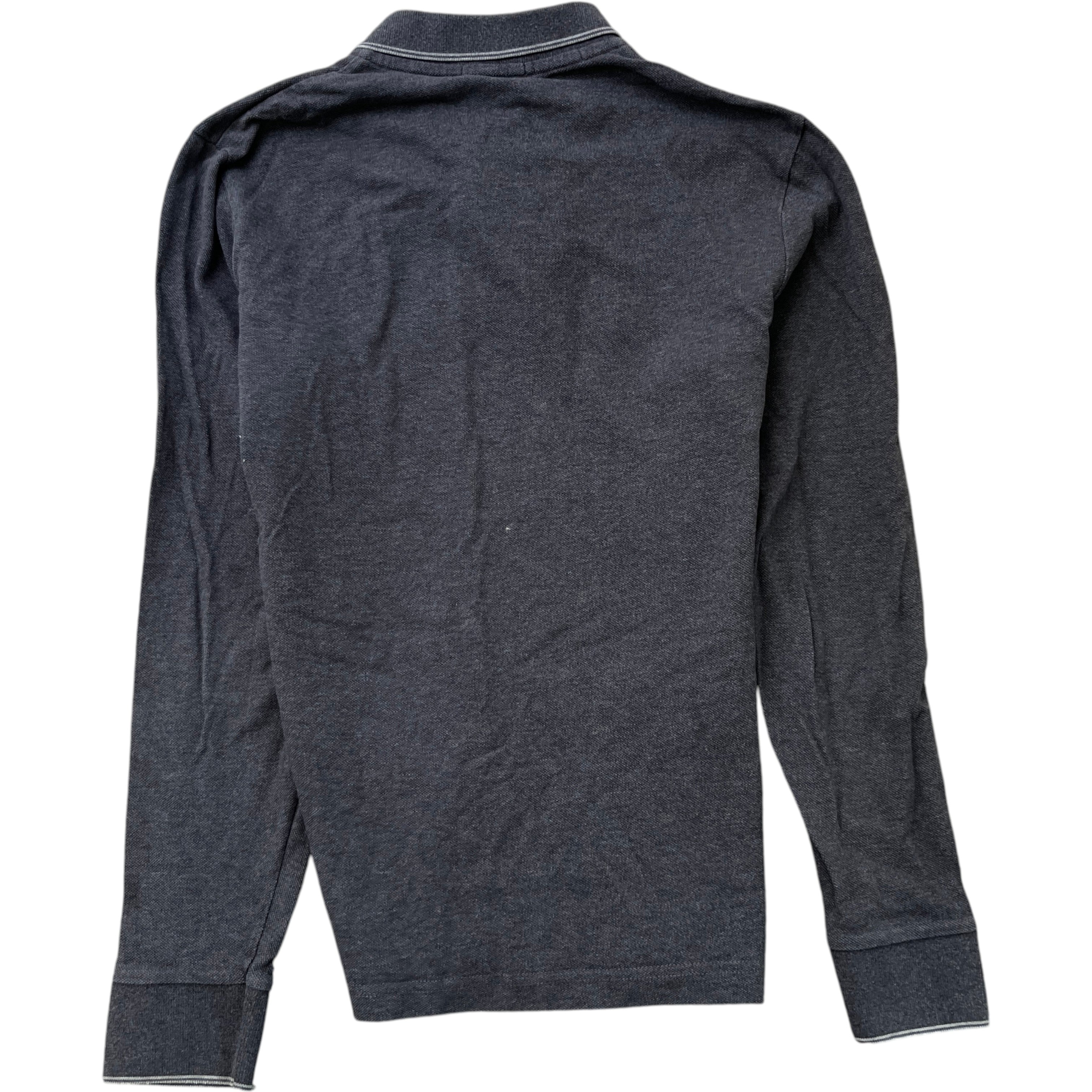 Men's Maglia Manica Lunga Polo Shirt Charcoal Size S