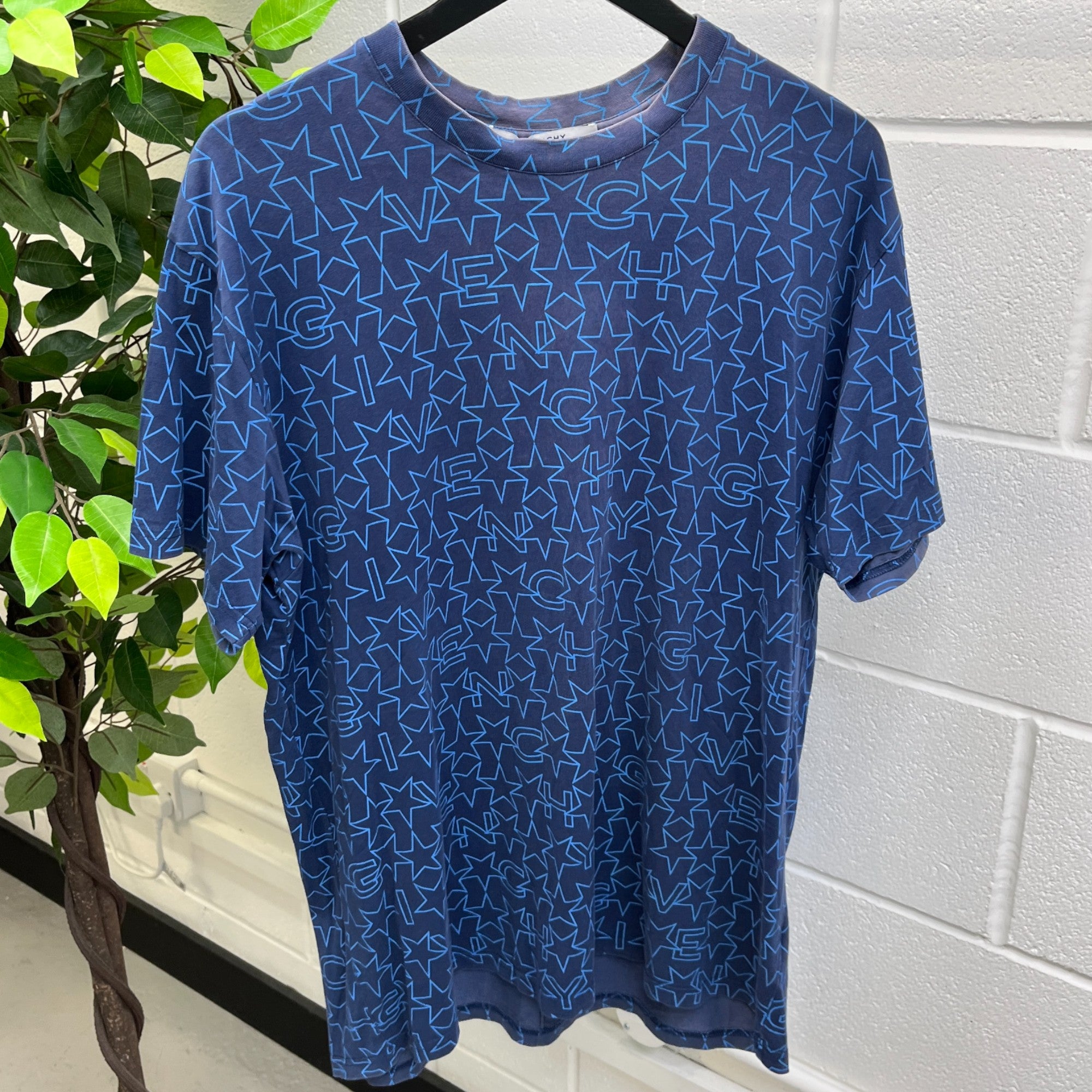 Men's Star Logo T-Shirt Blue Size XS