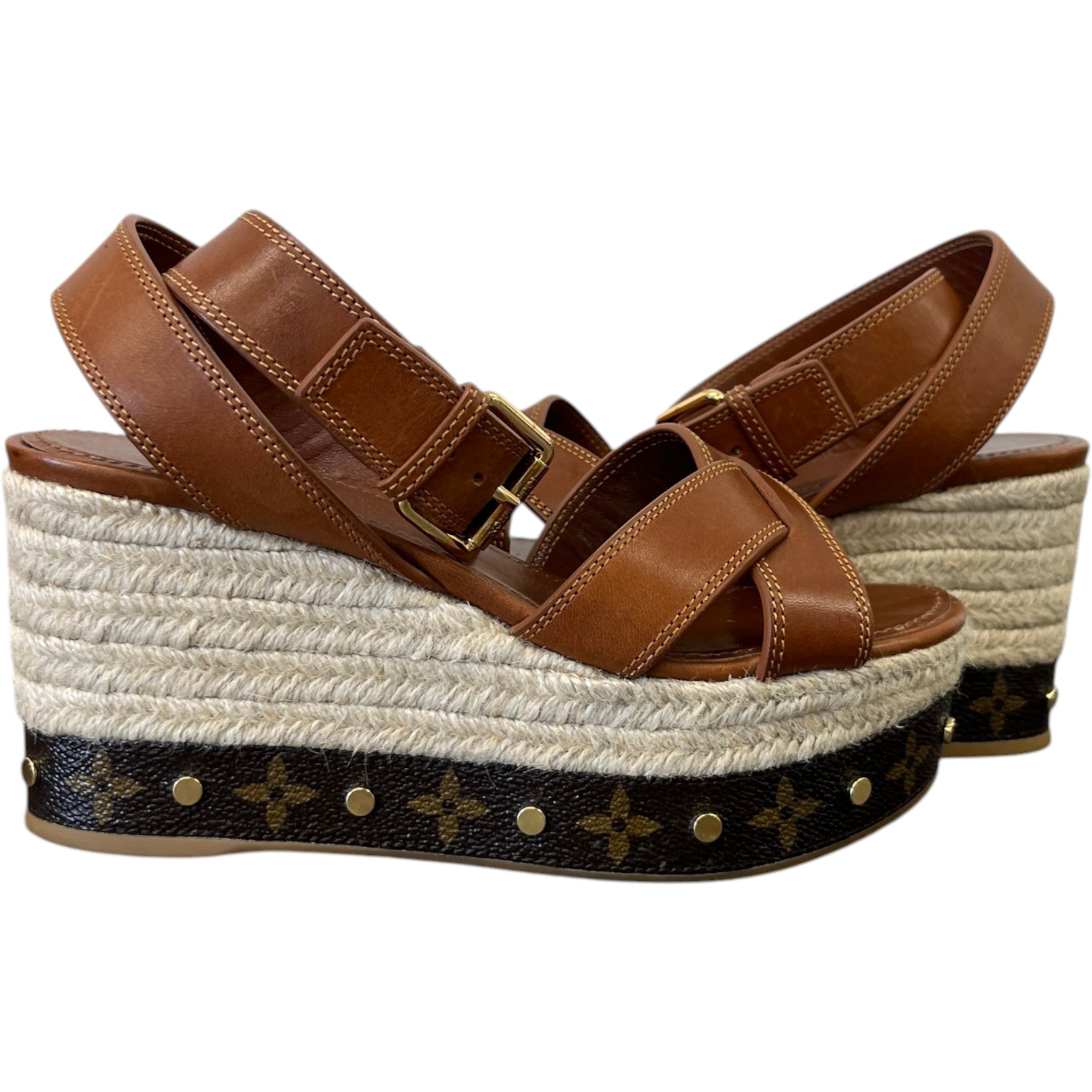 Women's Timelapse Wedge Heels Brown Size EU 37 / UK 4