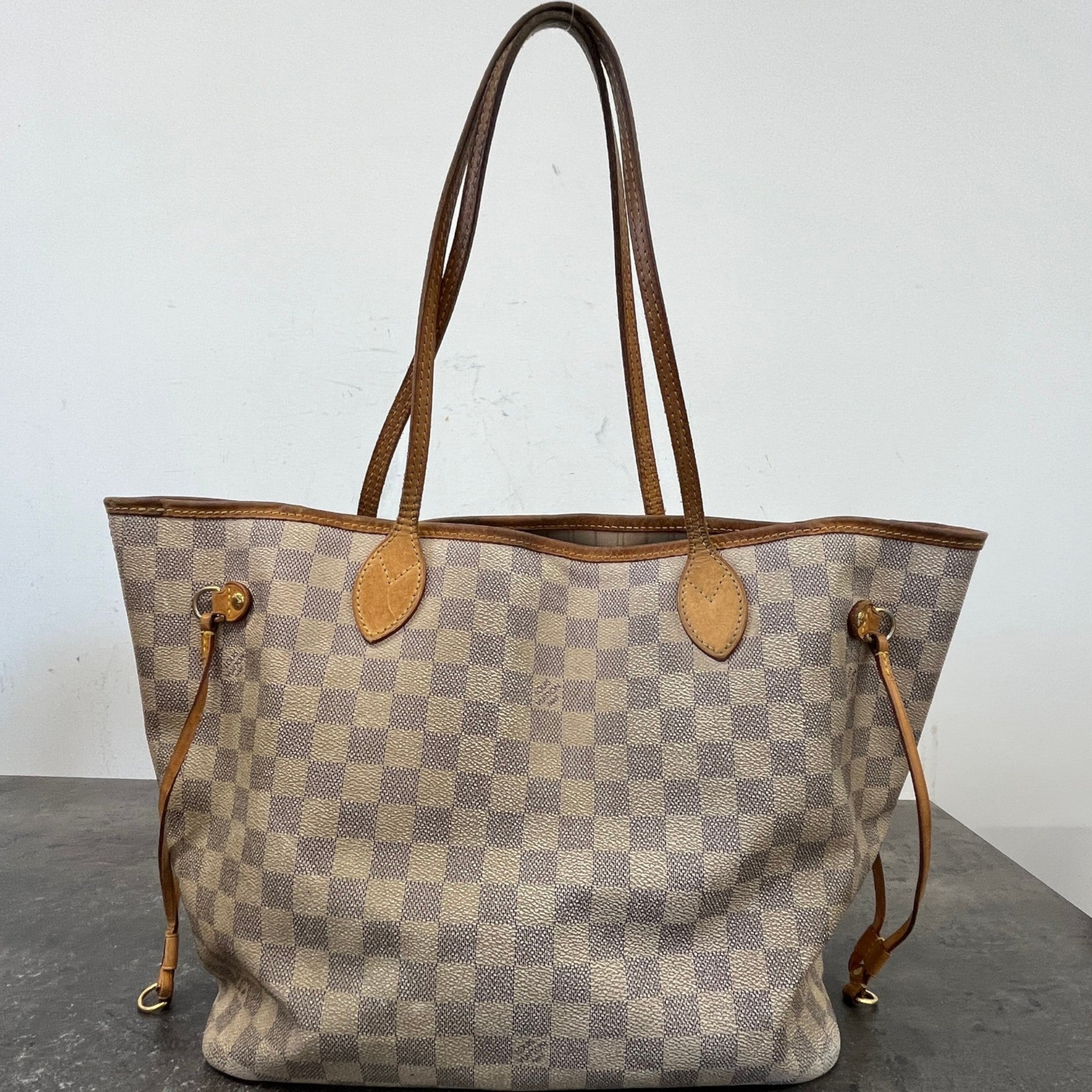 Women's Damier Azur Neverfull Mm Bag White
