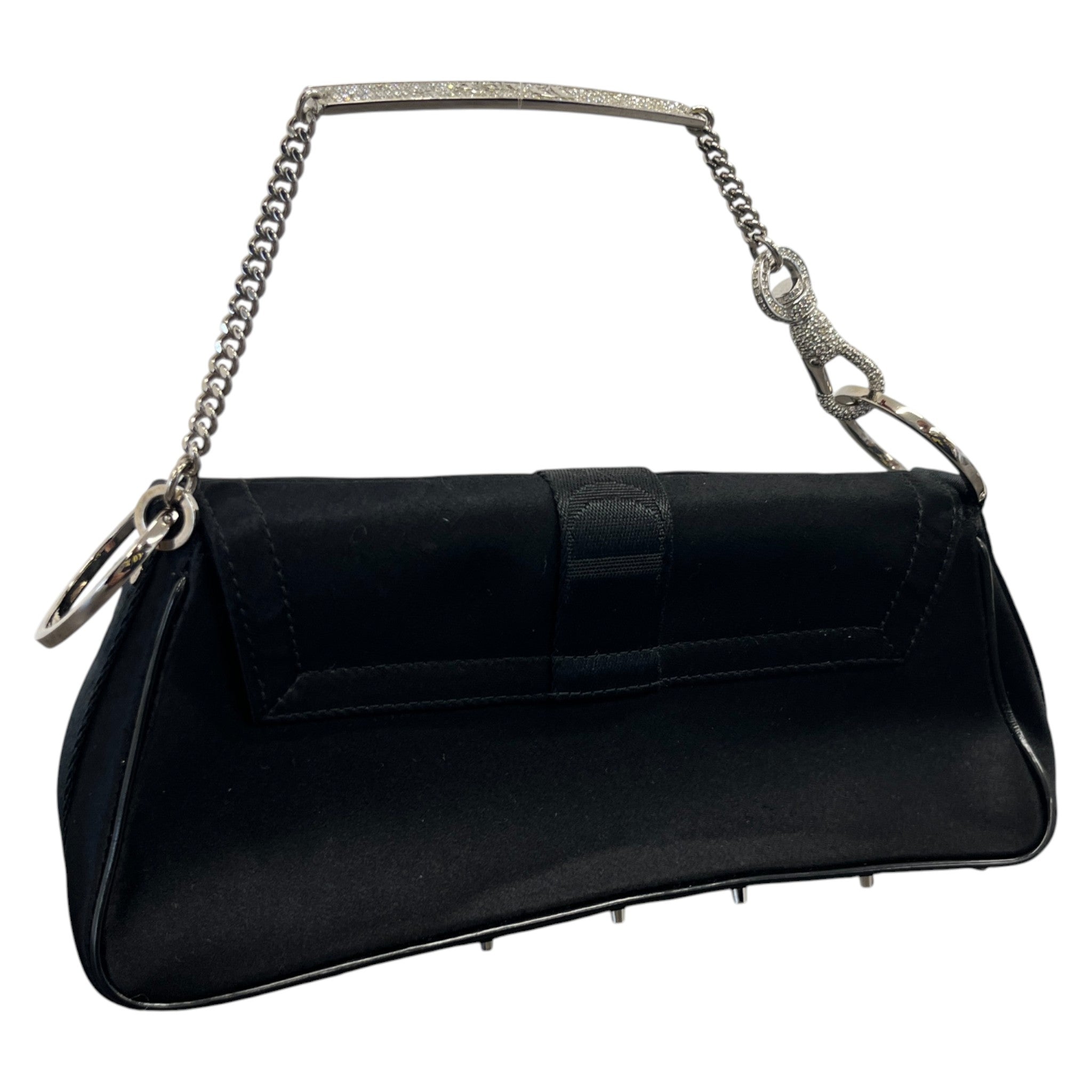 Women's Hardcore Crystal Chain Bag Black