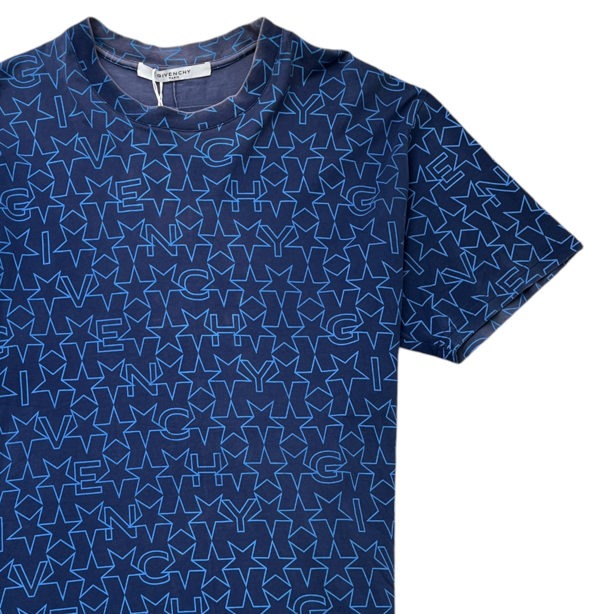 Men's Star Logo T-Shirt Blue Size XS