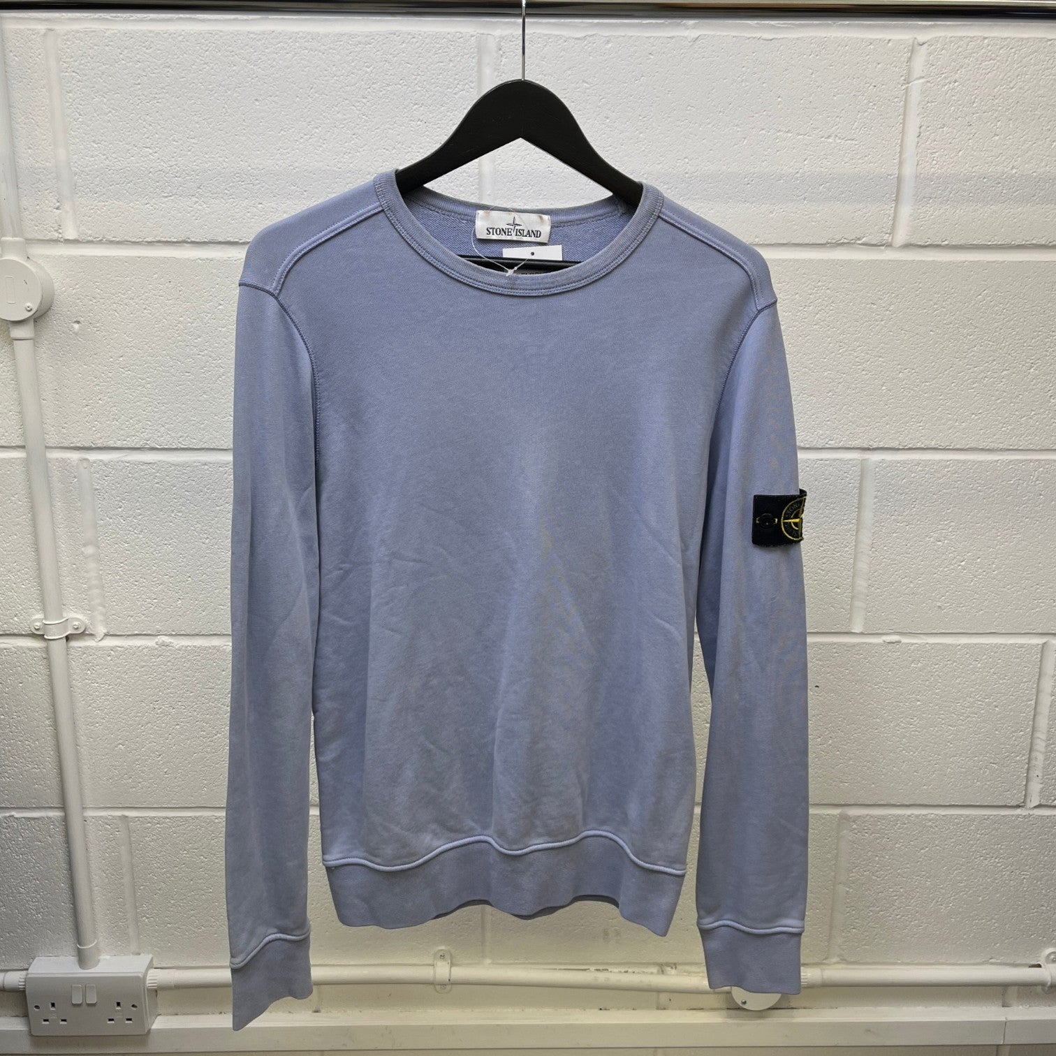 Men's Applique Logo Sweatshirt Blue Size S