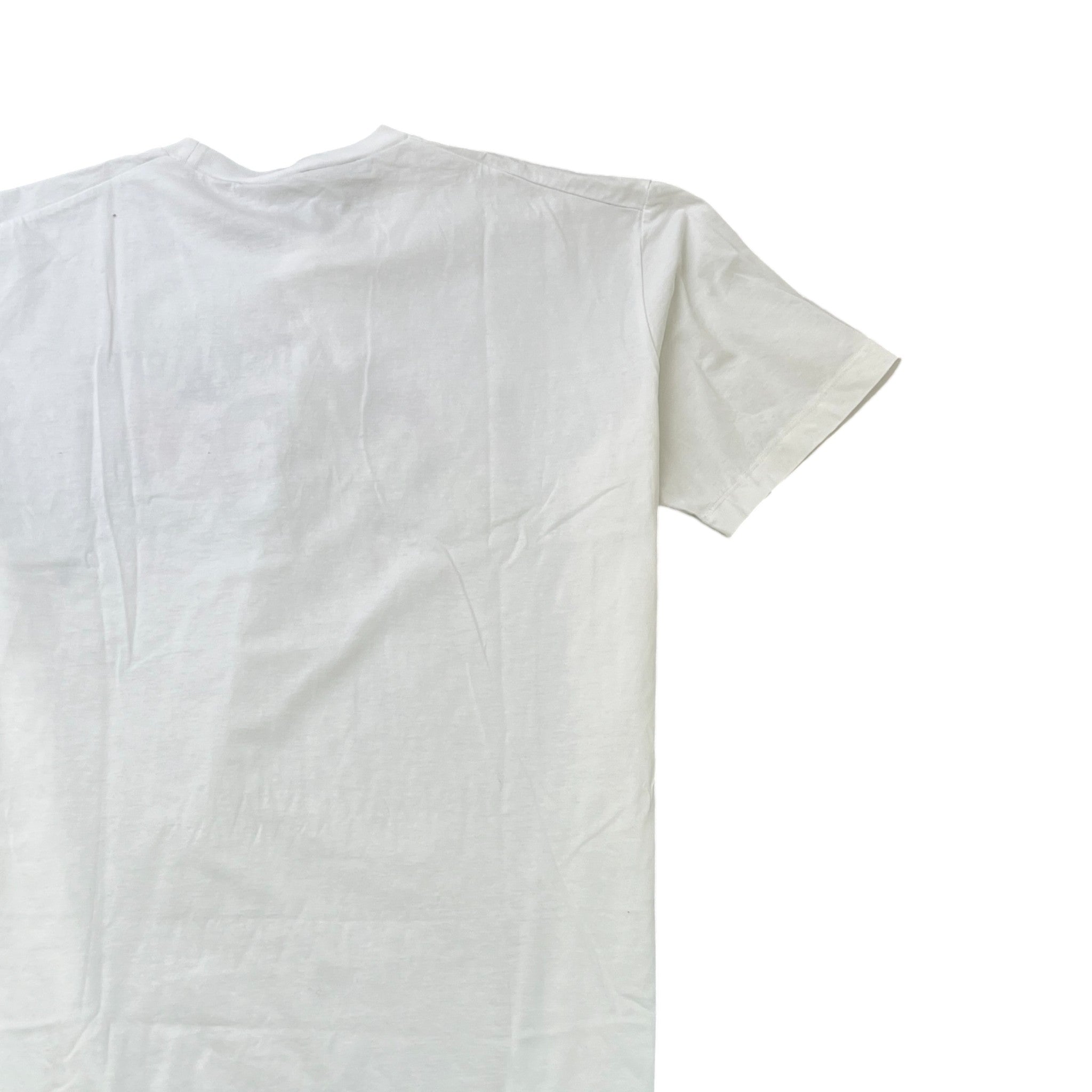 Men's Paint Splatter Logo Print T-Shirt White Size XXL