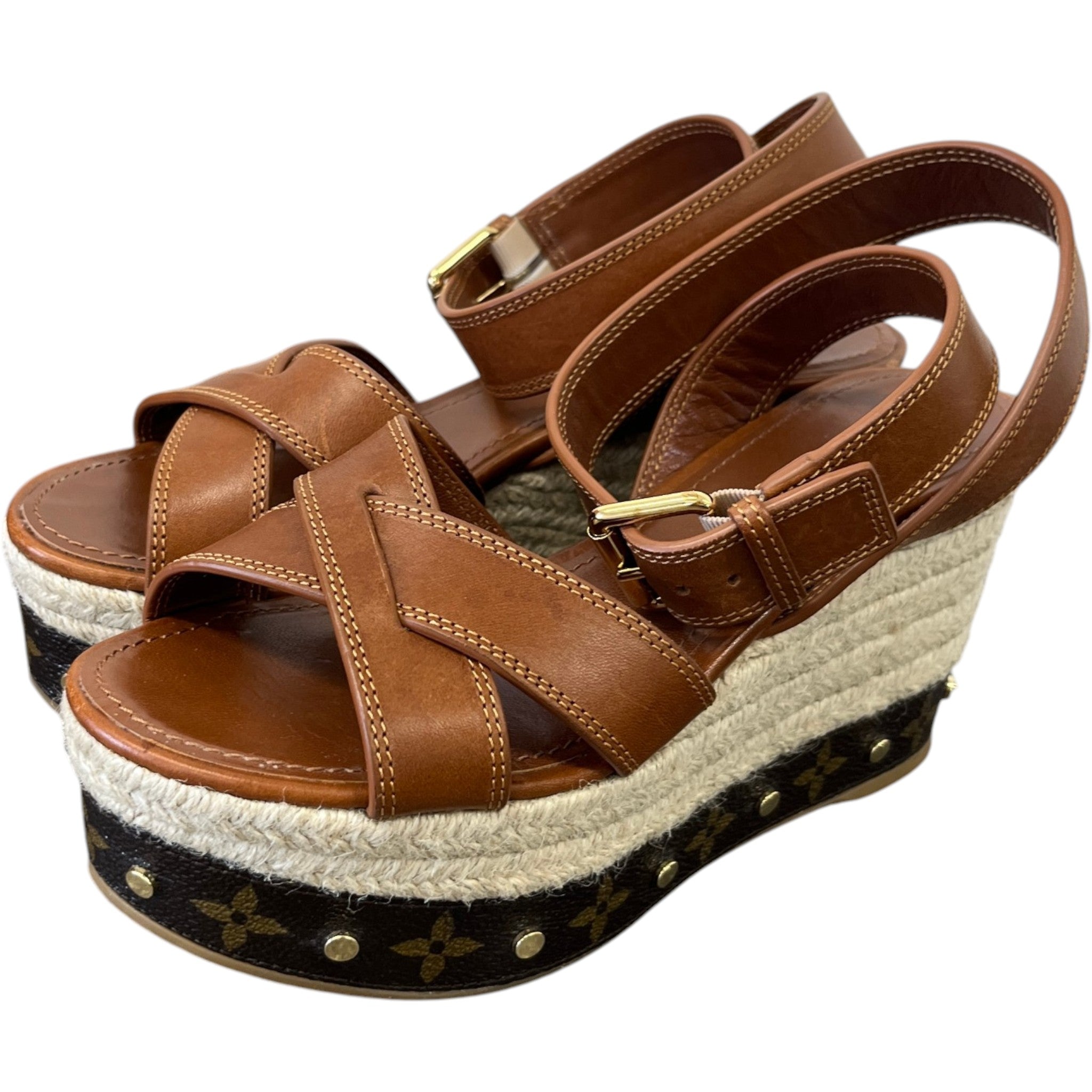 Women's Timelapse Wedge Heels Brown Size EU 37 / UK 4
