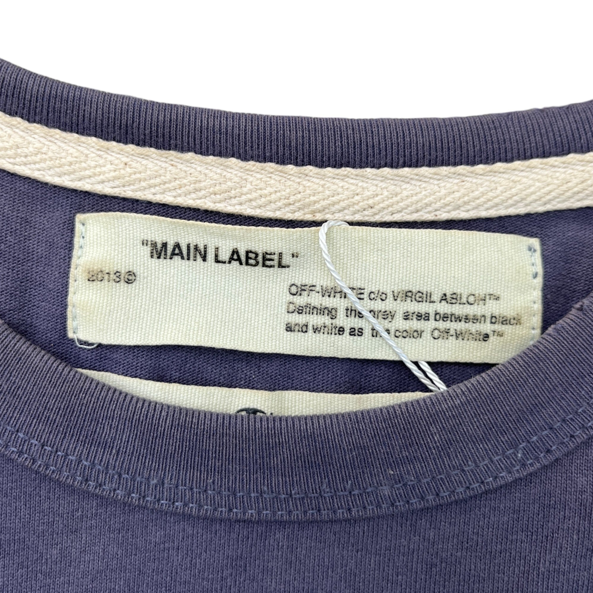 Men's Off White X Champion Logo T-Shirt Navy Size XS