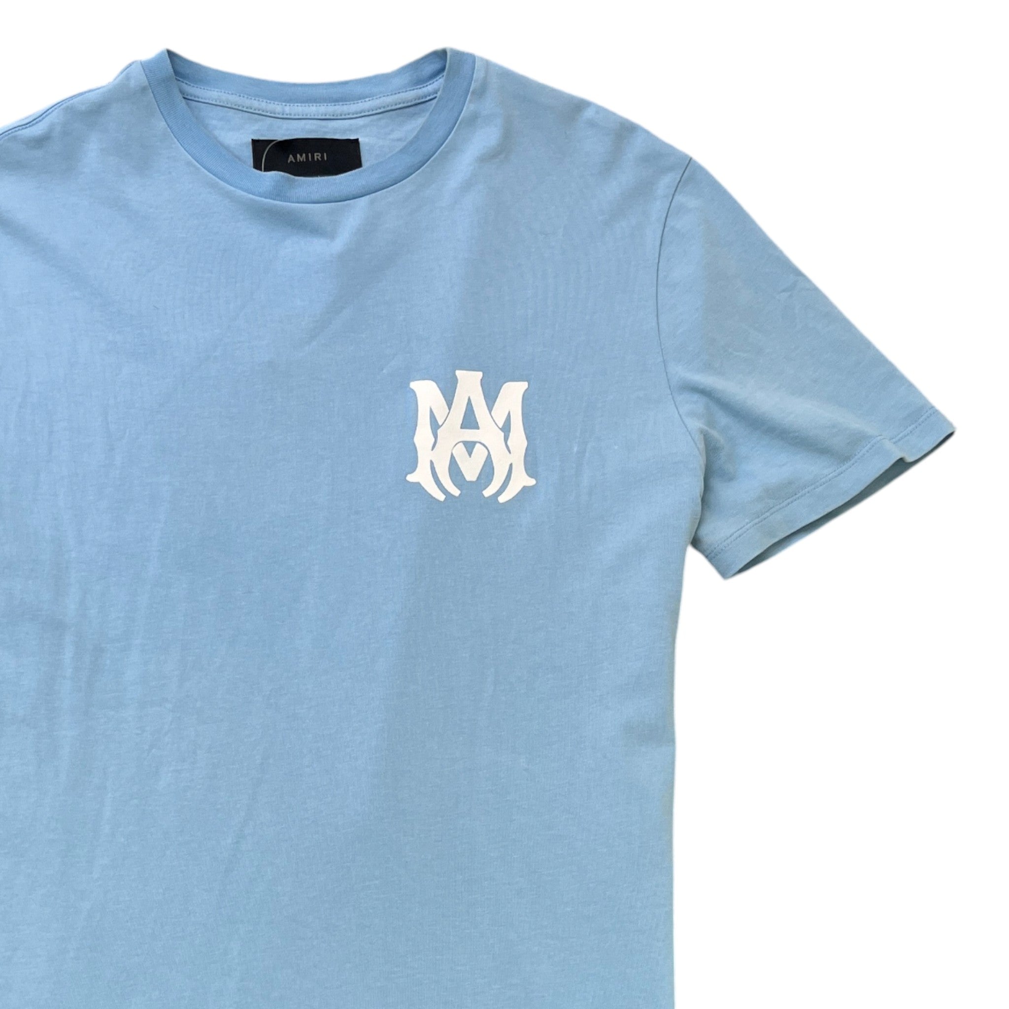 Men's Logo Print T-Shirt Blue Size M