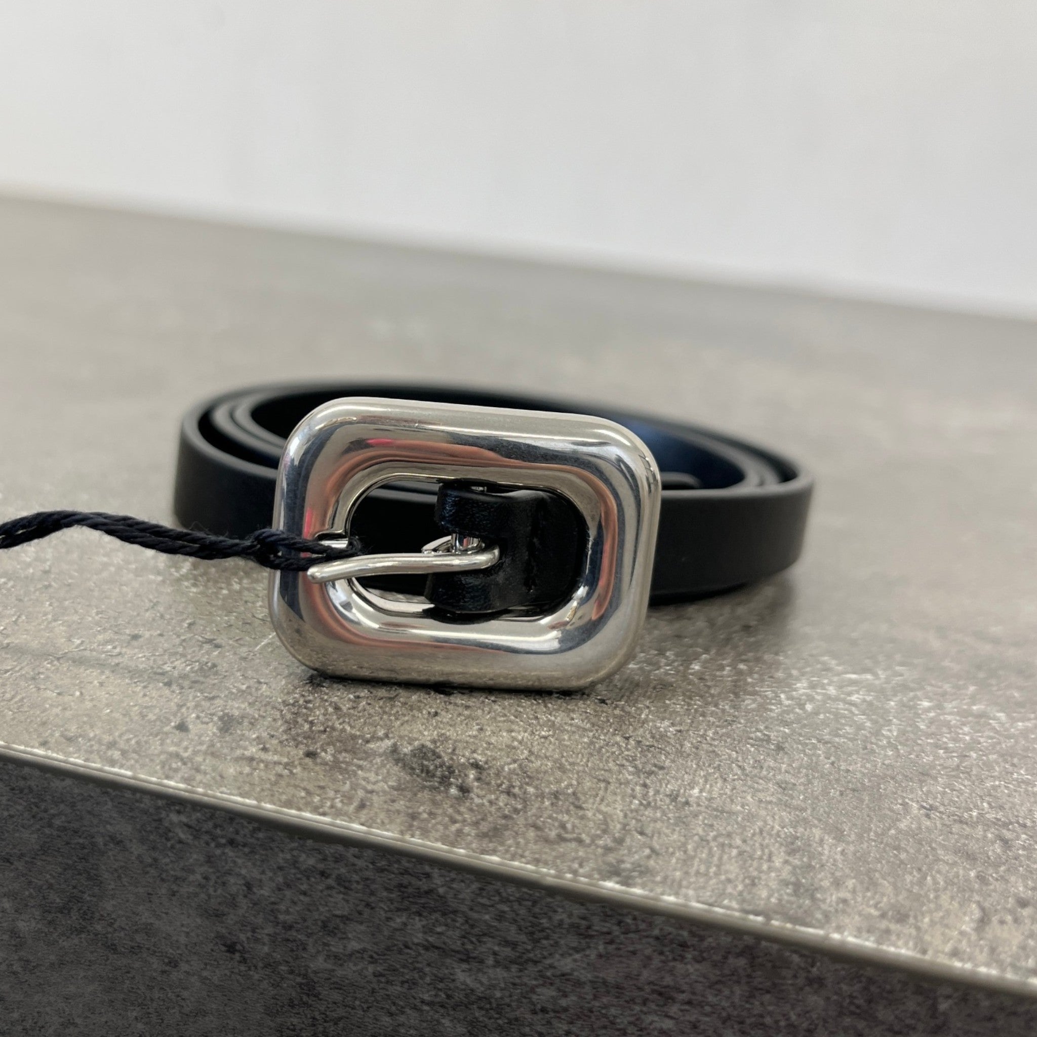 Women's Leather Belt Black Size S