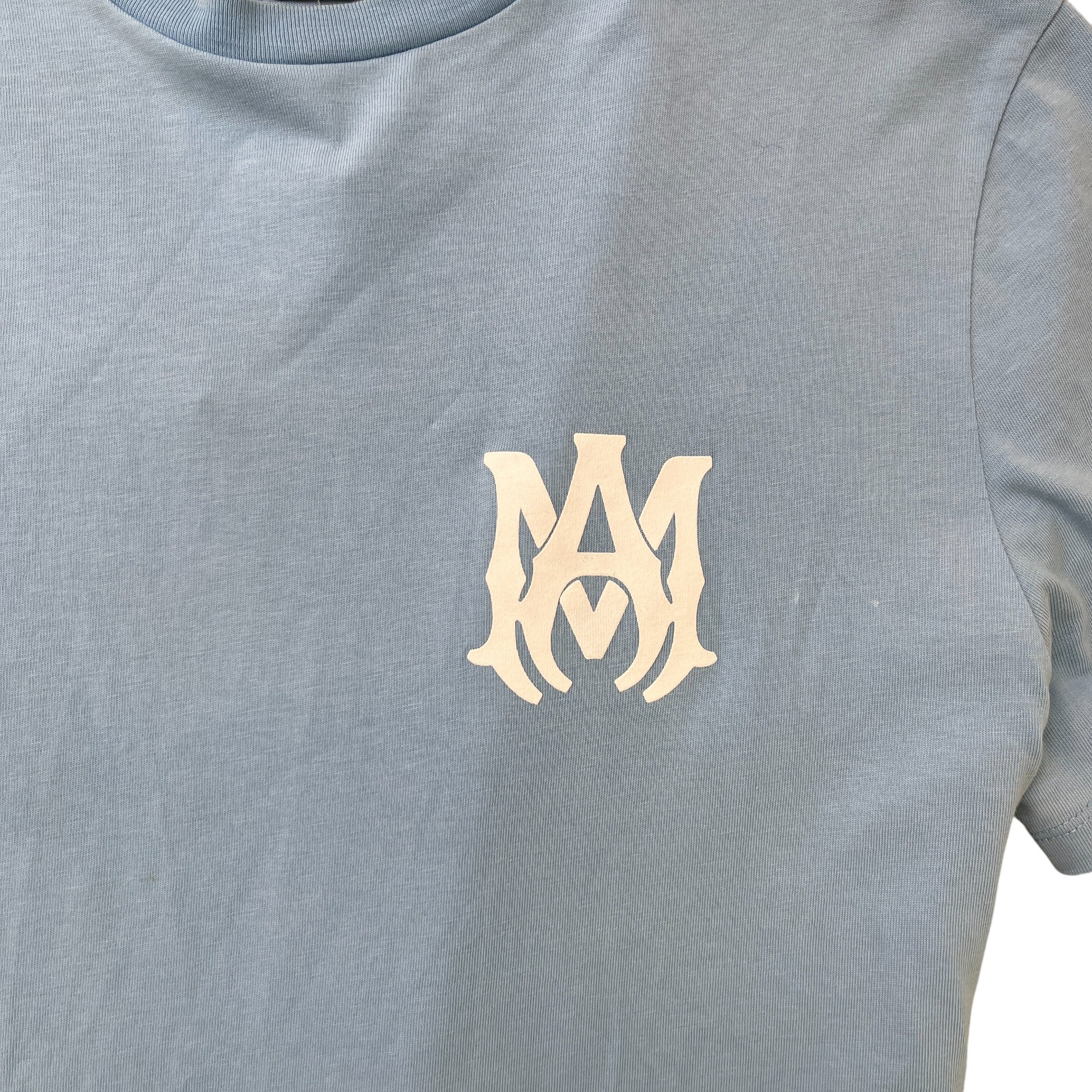 Men's Logo Print T-Shirt Blue Size M