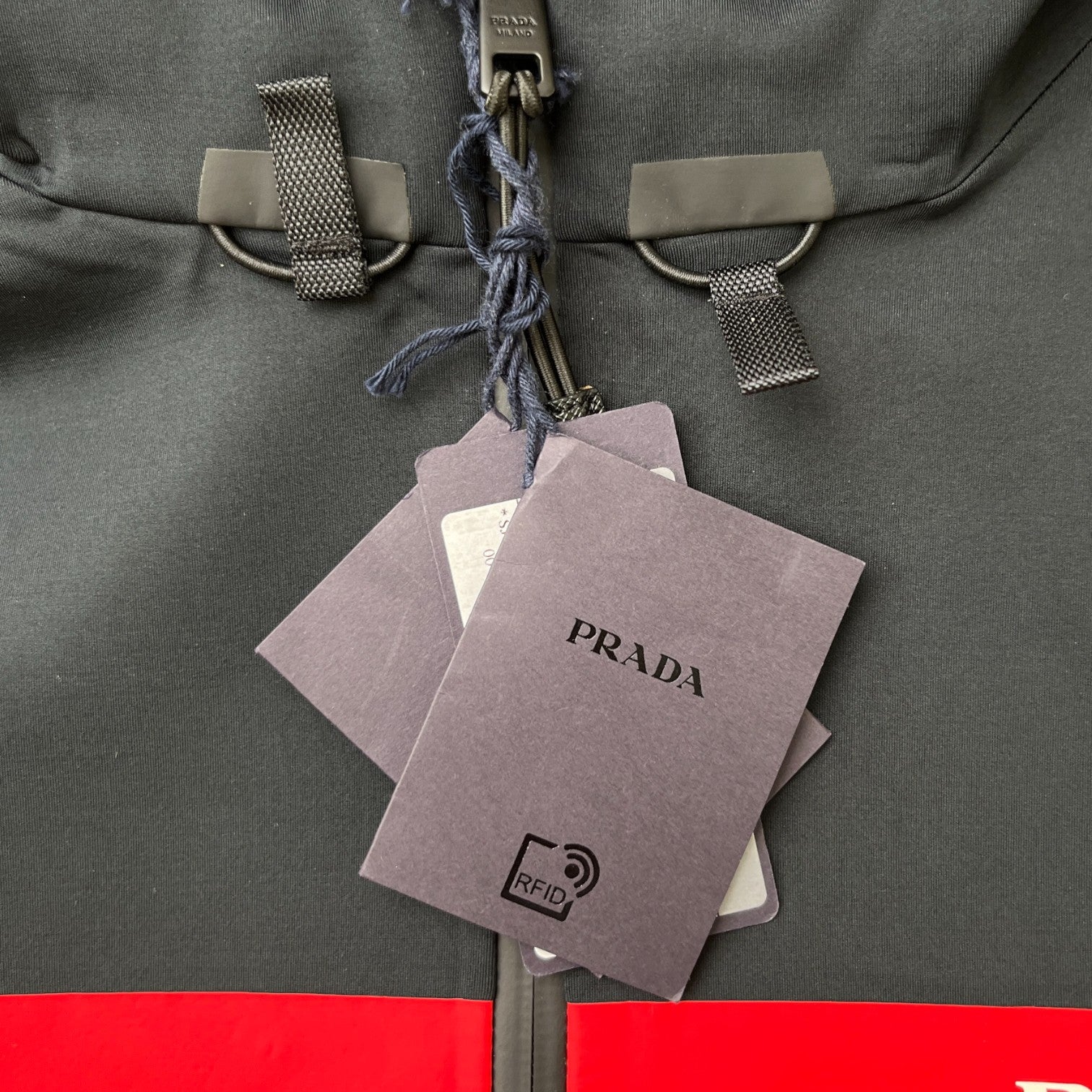 Men's Printed Technical Fabric Jacket Black Size XXL