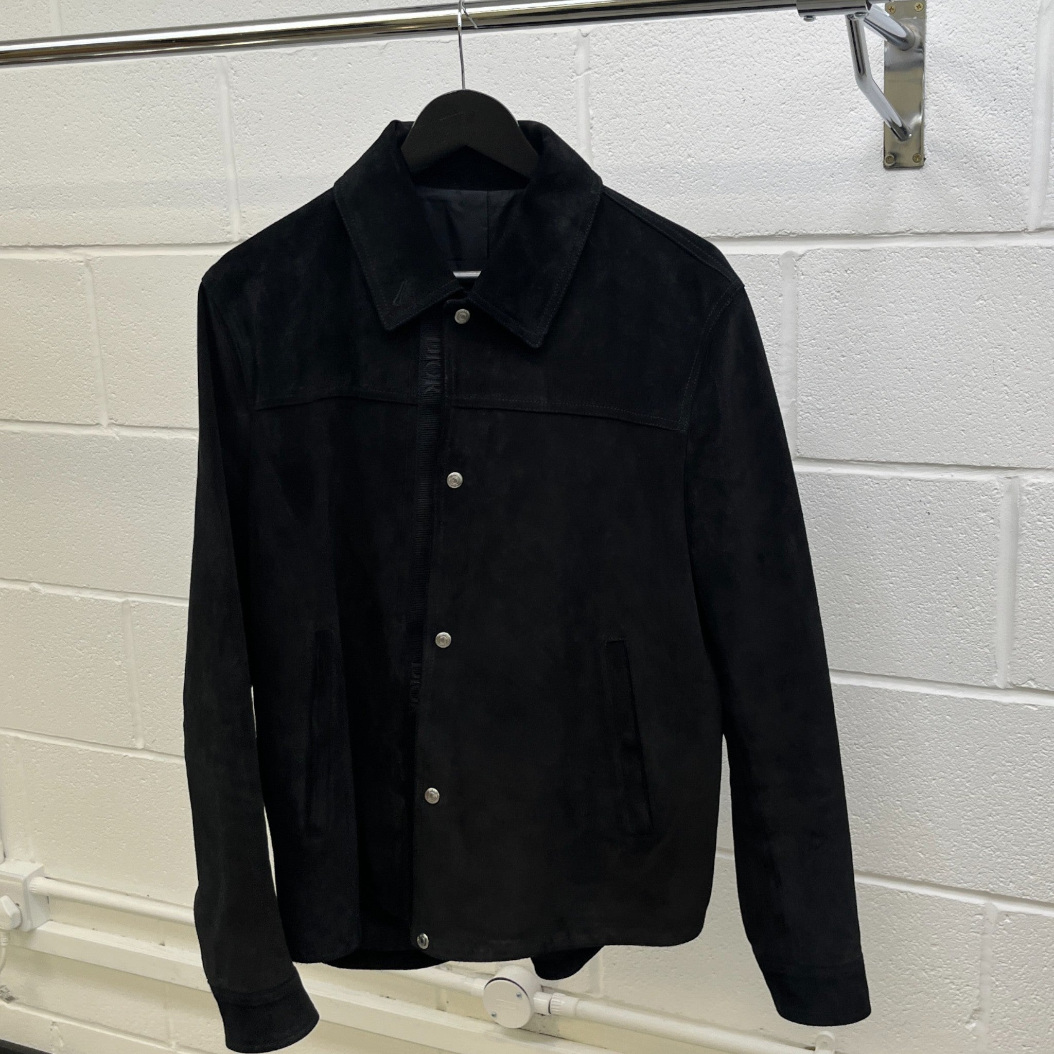 Men's Suede Lambskin Jacket Black Size IT 52 / XL