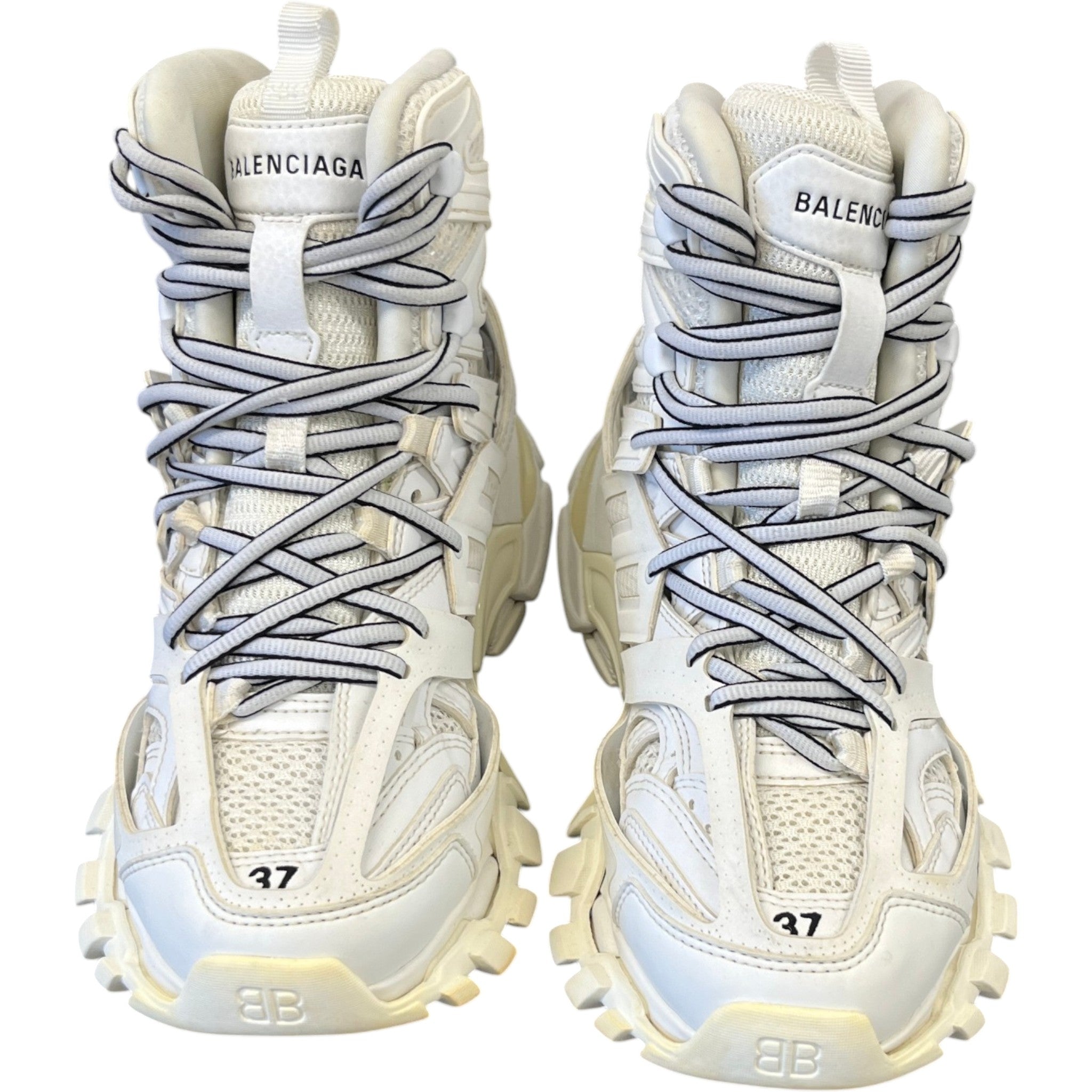 Women's Track Hike High Trainers White Size EU 37 / UK 4