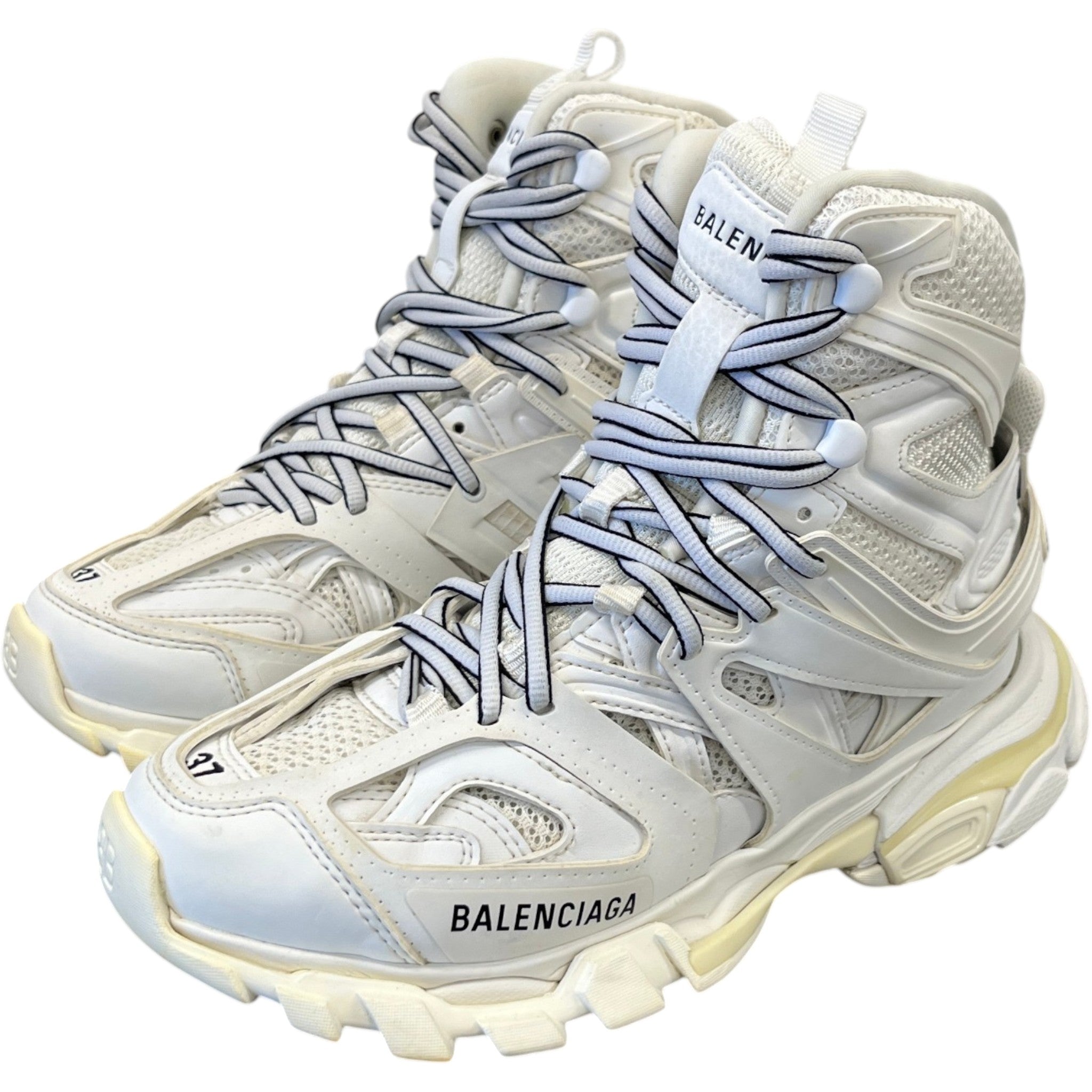 Women's Track Hike High Trainers White Size EU 37 / UK 4