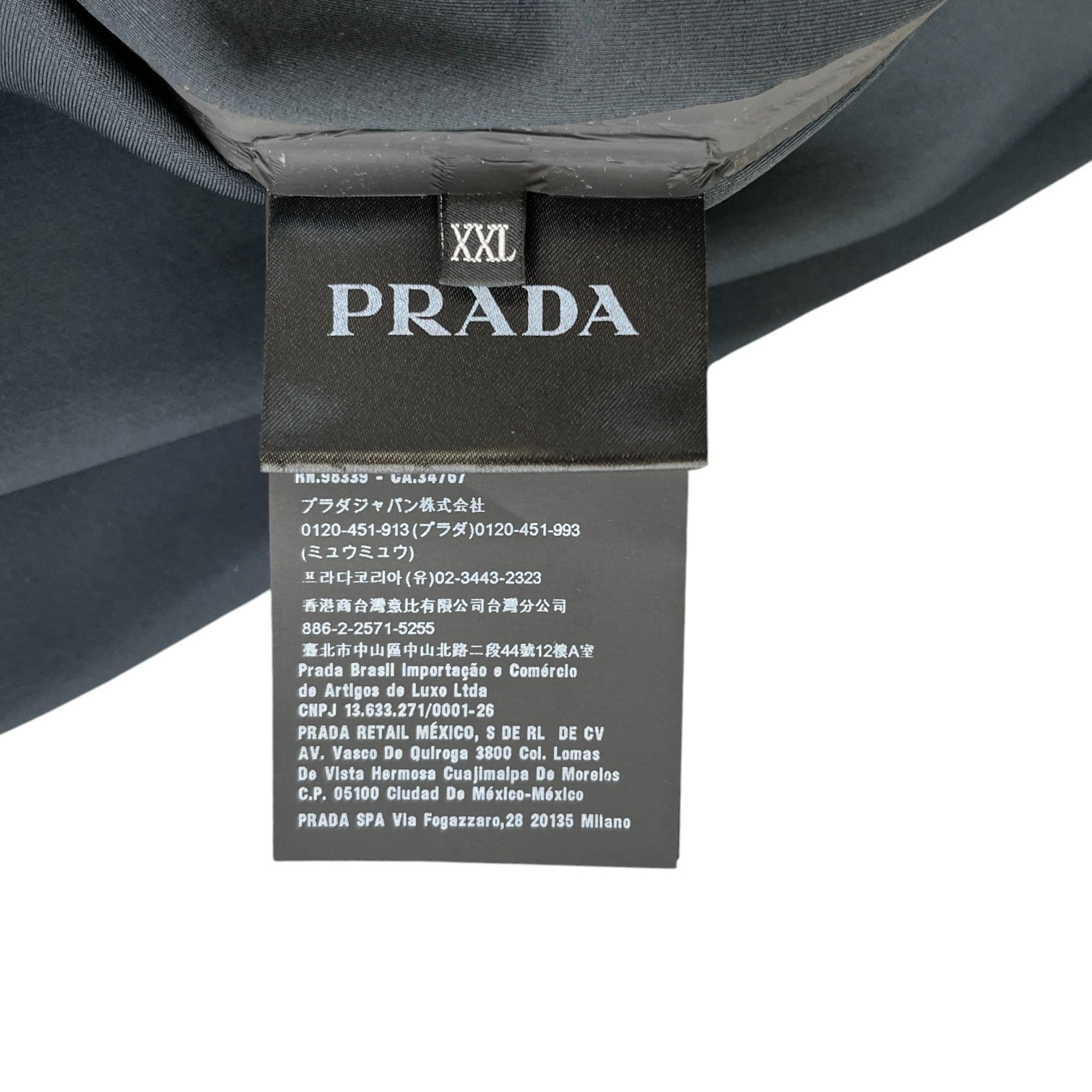 Men's Printed Technical Fabric Jacket Black Size XXL