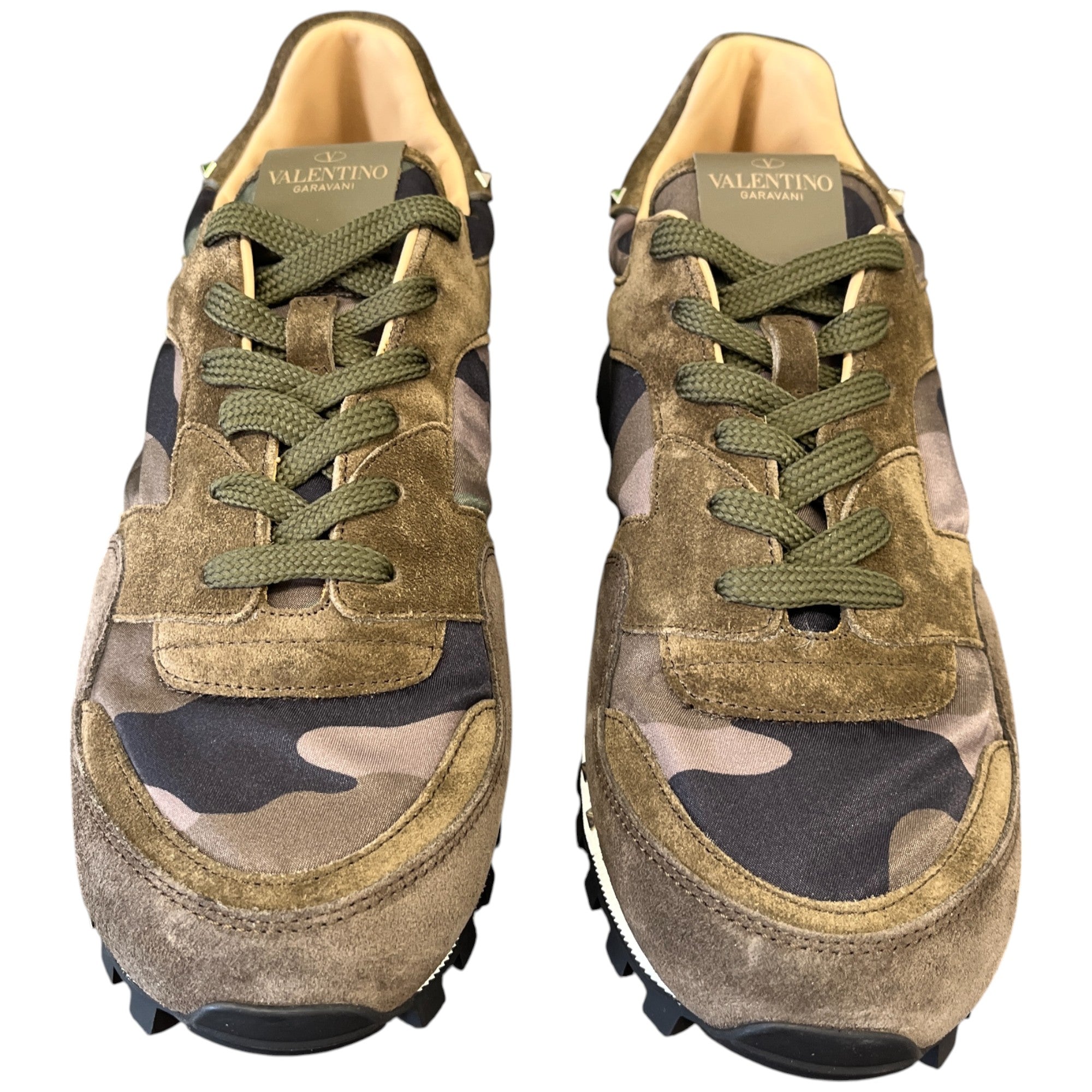 Men's Rockstud Low Trainers Khaki Size EU 41 / UK 7