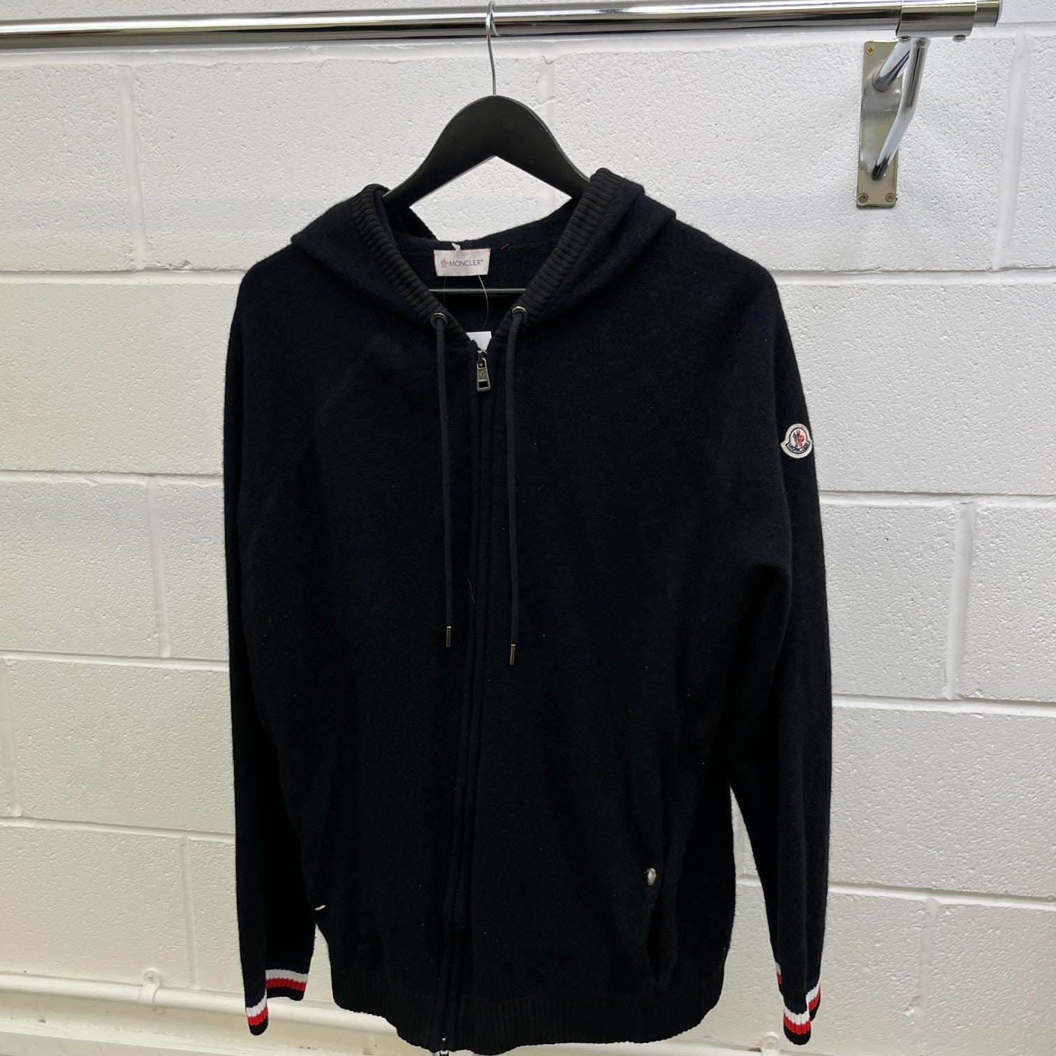 Men's Maglione Tricot Hoodie Black Size XXL