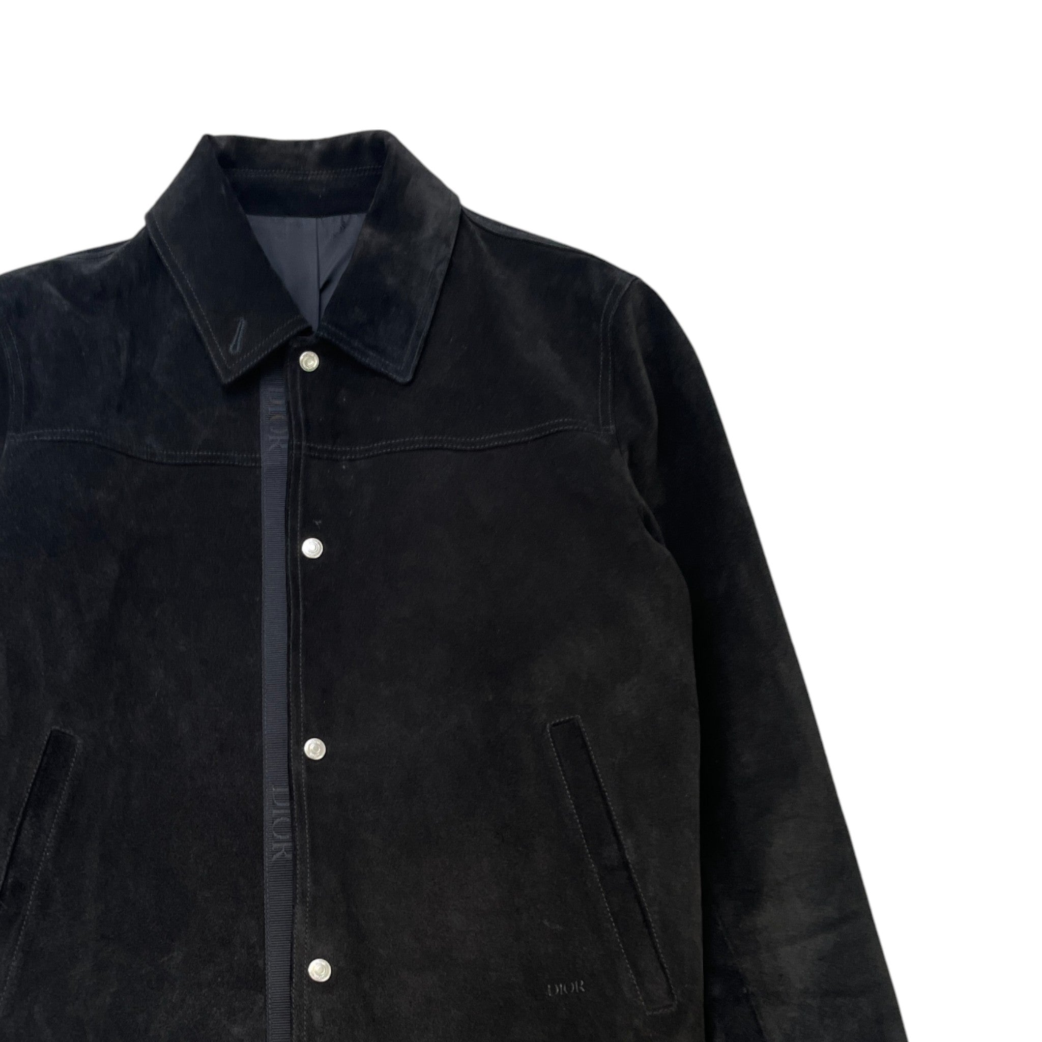 Men's Suede Lambskin Jacket Black Size IT 52 / XL