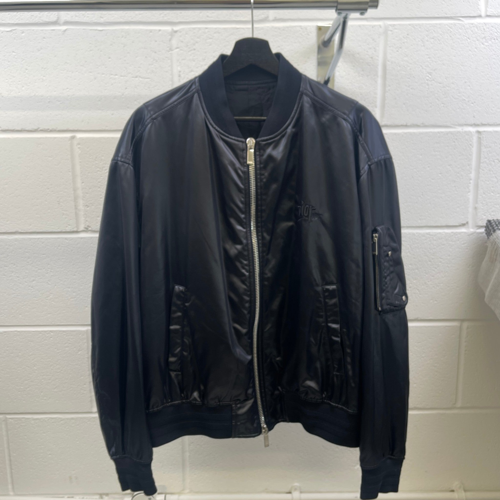 Men's X Stussy Embroidered Bomber Jacket Black Size IT 54 / XXL