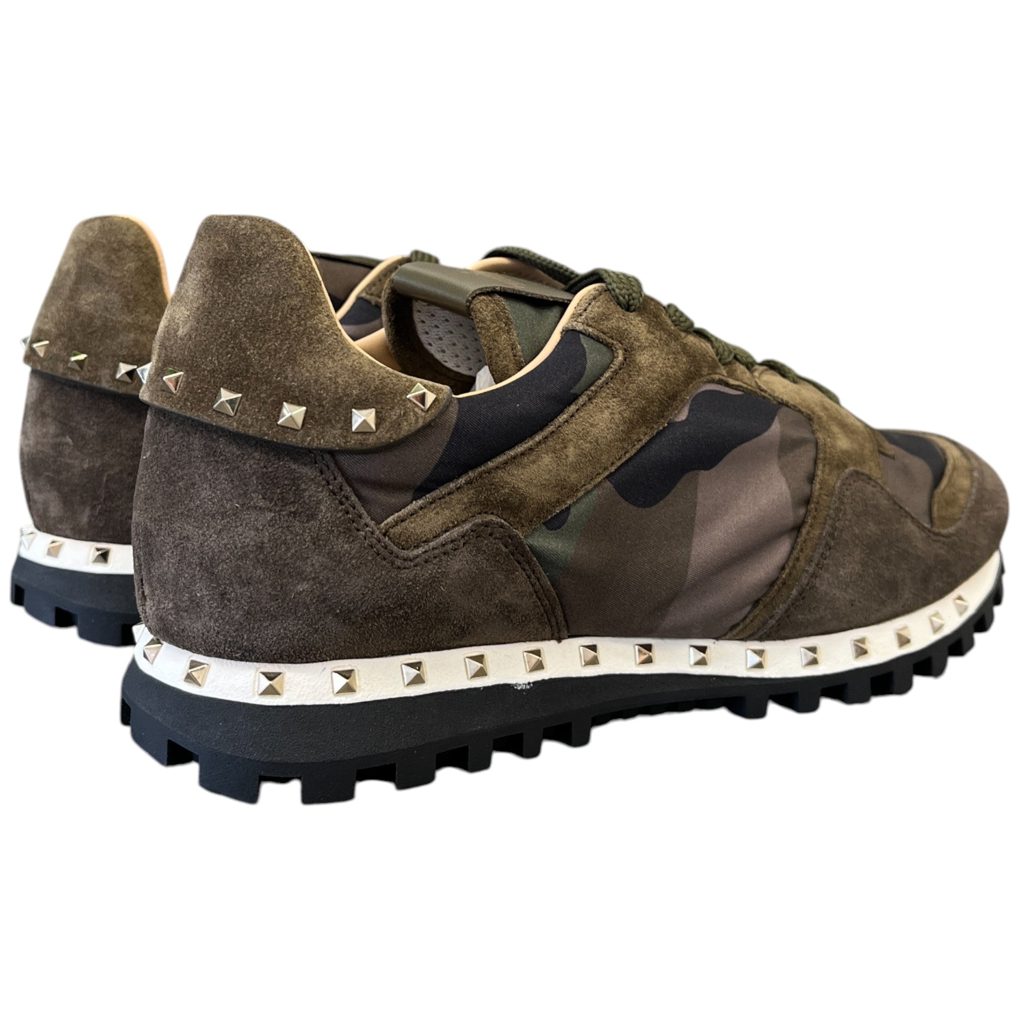 Men's Rockstud Low Trainers Khaki Size EU 41 / UK 7