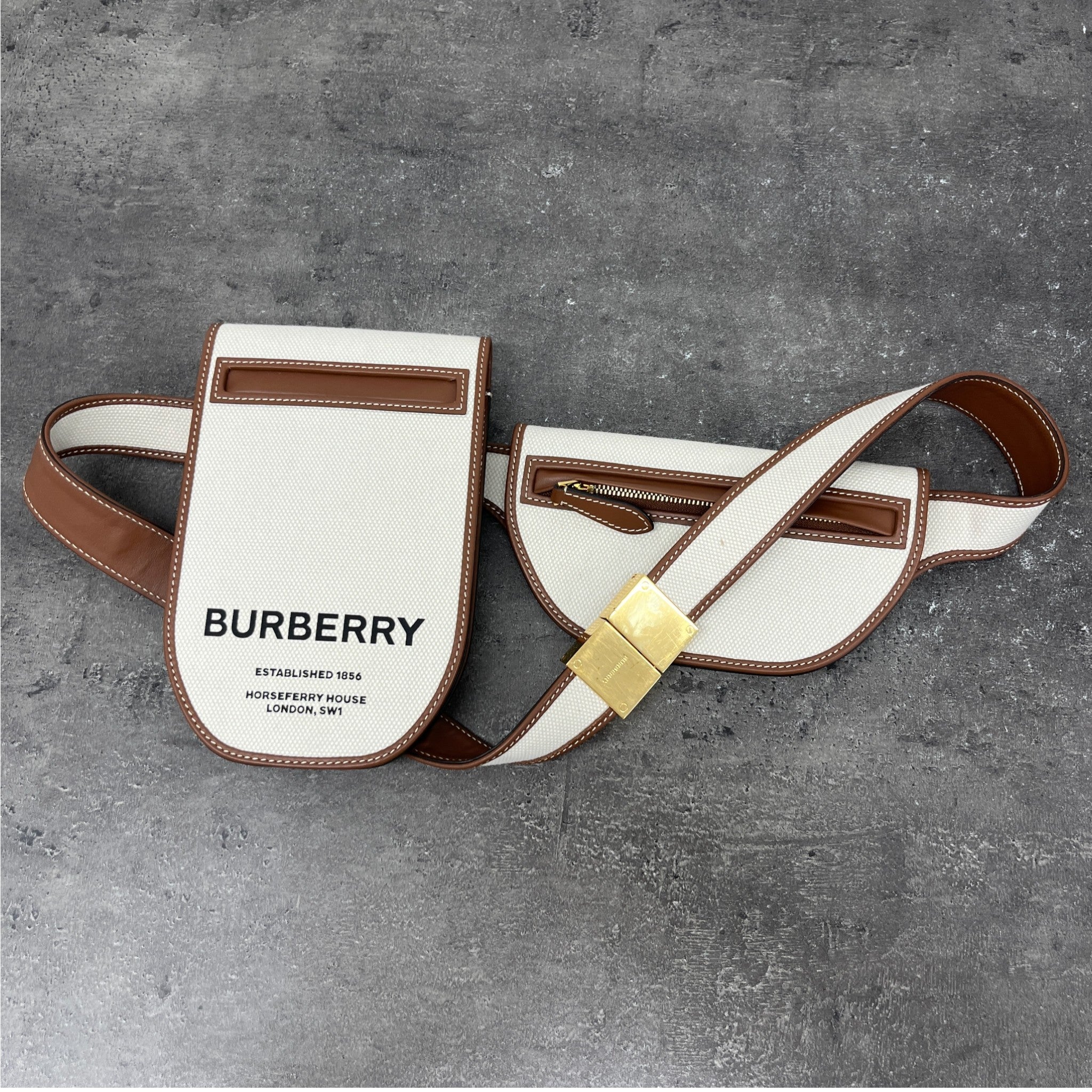 Women's Olympia Canvas Belt Bag Brown